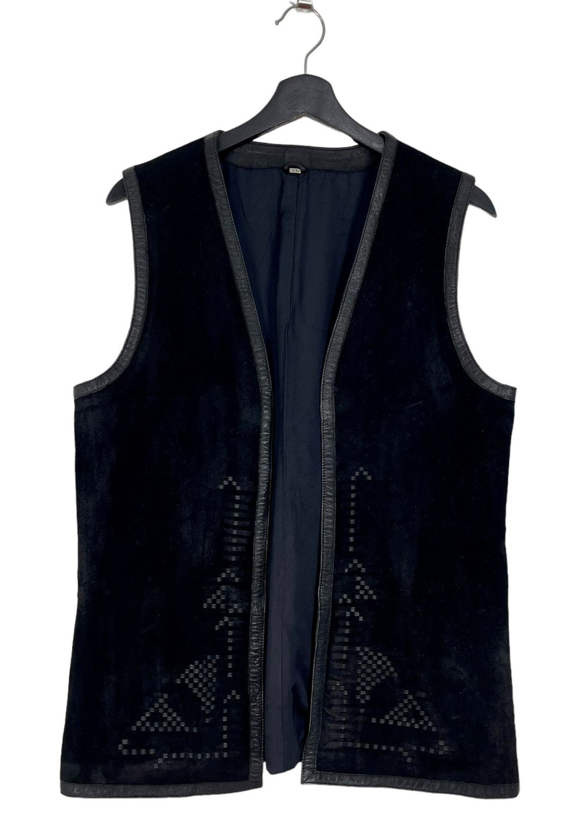 Genuine Leather Vintage Mylene Suede Leather Vest Size US L / EU 52-54 / 3 - 1 Thumbnail