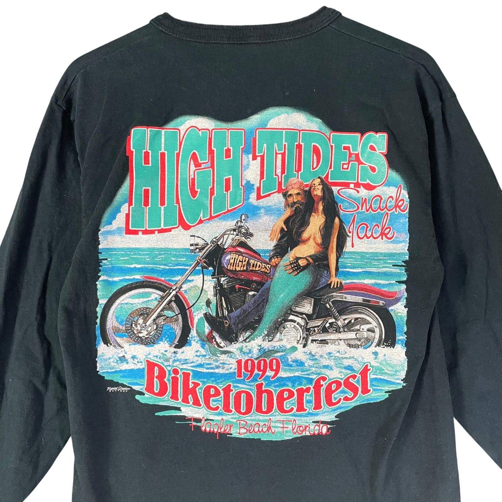 Vintage 1999 High Tides Snack Jack Biketoberfest Long Sleeve Shirt L Size US L / EU 52-54 / 3 - 10 Thumbnail