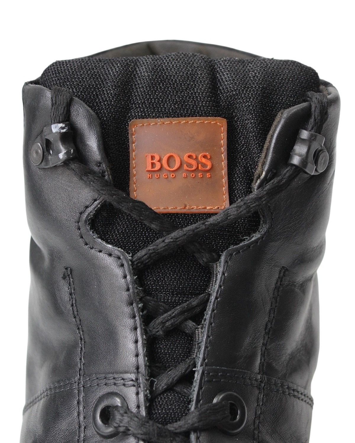 Hugo Boss 2000S HUGO BOSS SPORT BLACK LEATHER COMBAT BOOTS Size US 10 / EU 43 - 8 Thumbnail