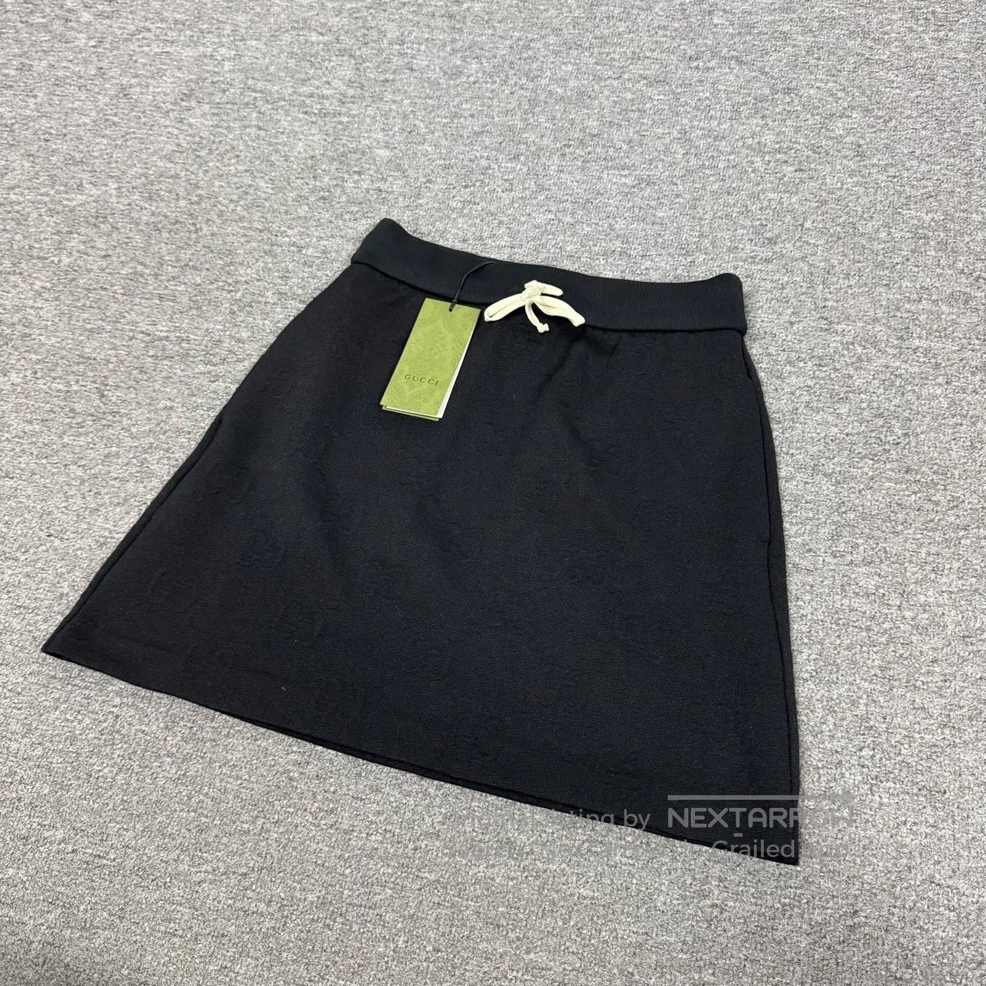 Gucci Guicci size s Black double-G patterned jacquard drawstring Size 26" / US 2 / IT 38 - 3 Thumbnail