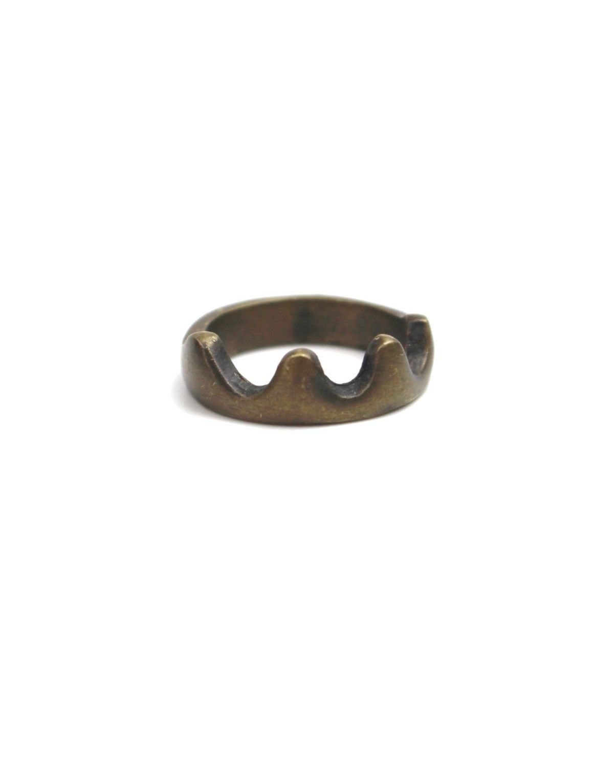 Hysteric Glamour 2000S JAPANESE MADE INDUSTRIAL BRONZE WAVE RING – BRUTALIST Size ONE SIZE - 1 Thumbnail