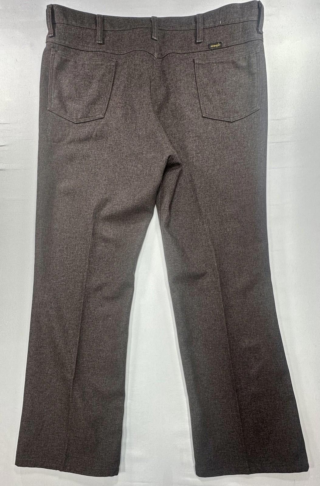 Wrangler Wrangler Flat Front Dress Pants Brown Men's 40/30 Size US 40 / EU 56 - 2 Thumbnail