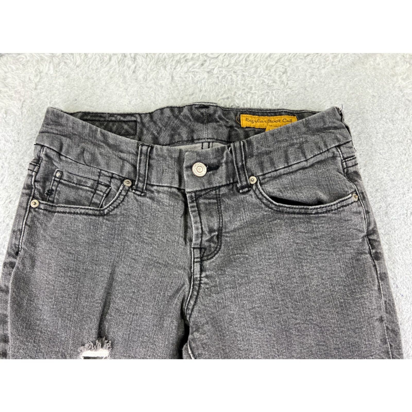 Vintage Seven7 Jeans Women Gray Denim Regular Bootcut Distressed Low Rise 28x28 Jeans Womens Bootcut Distressed Gray 28x28 Size 28" / US 6 / IT 42 - 4 Thumbnail