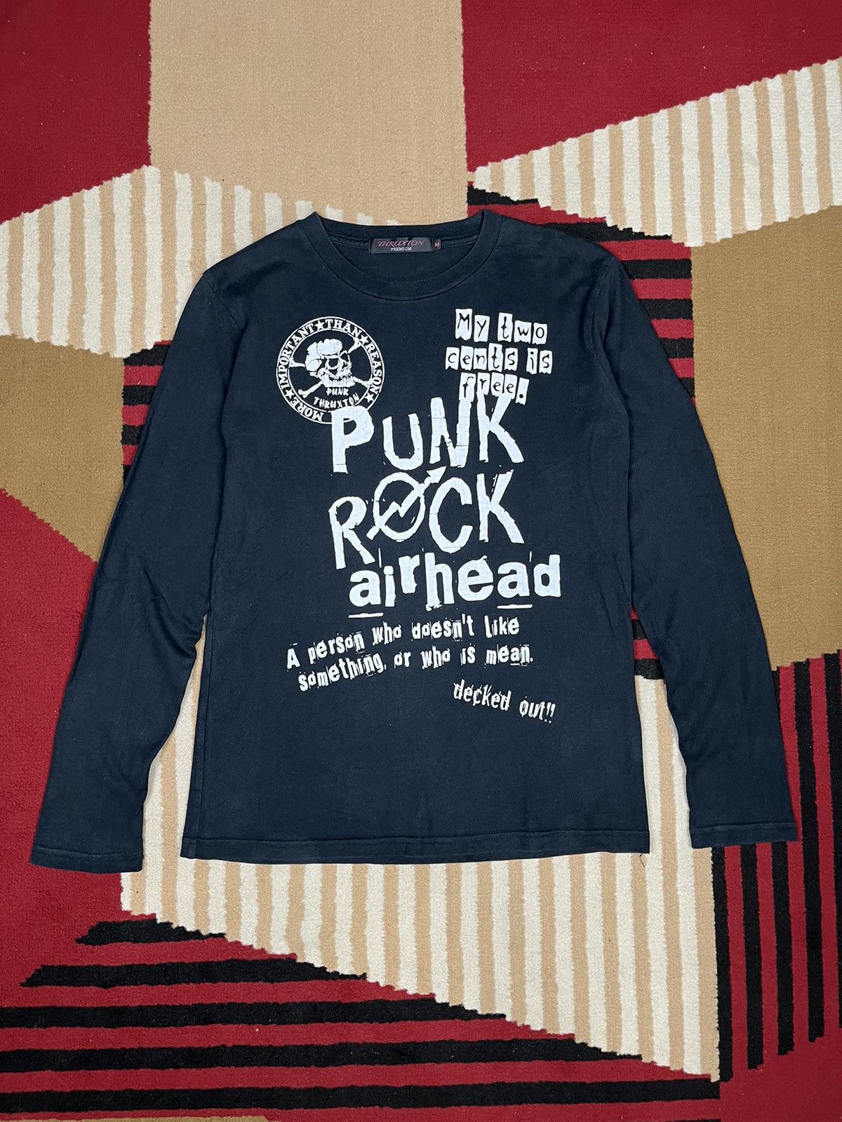 Japanese Brand Y2k Style Punk Longsleeve Thruxton Size US S / EU 44-46 / 1 - 1 Thumbnail
