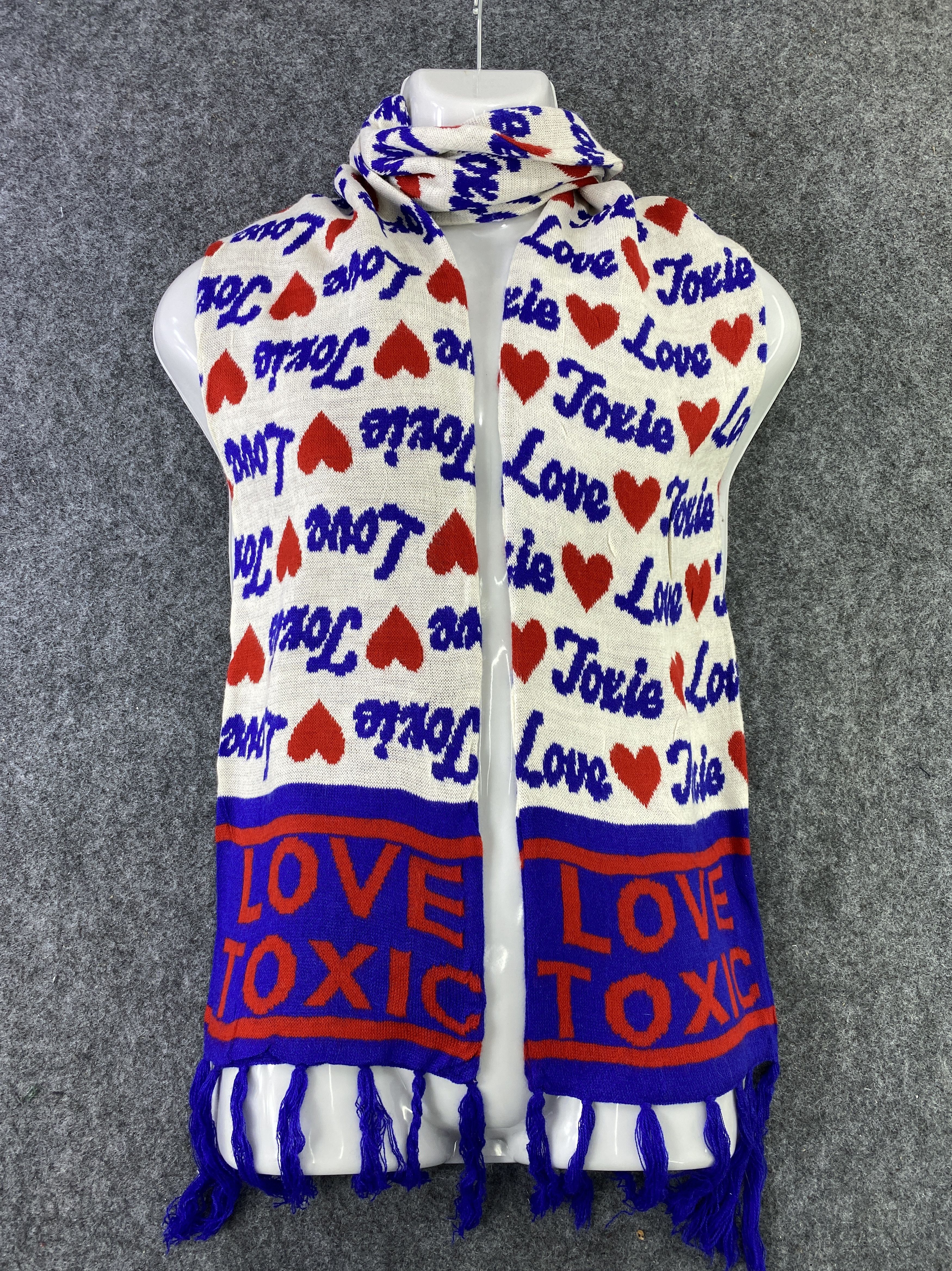 Designer LOVE TOXIC Scarf / Muffler / Neckwear -T437 Size ONE SIZE - 1 Thumbnail