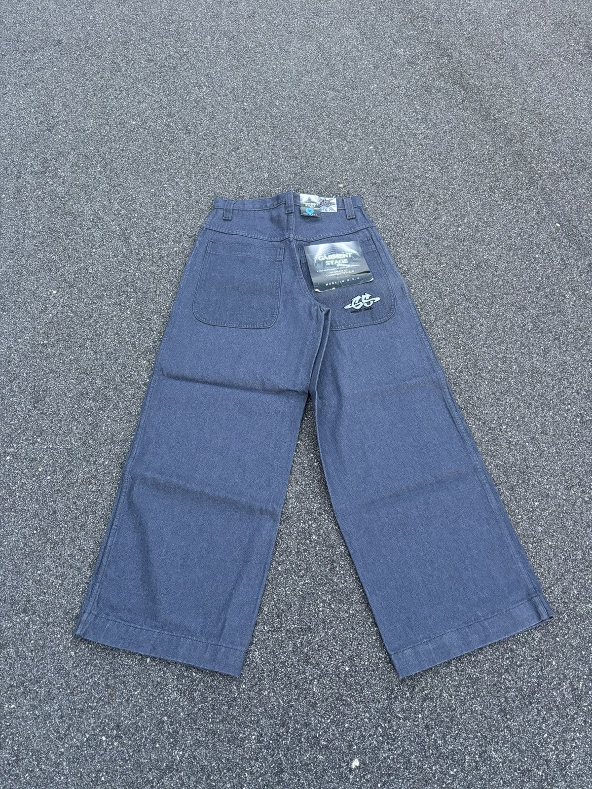 image of Vintage VTG Y2K Garment Stage Baggy Jeans 30X32 Wide-Leg Blue-Gray in Grey, Men's