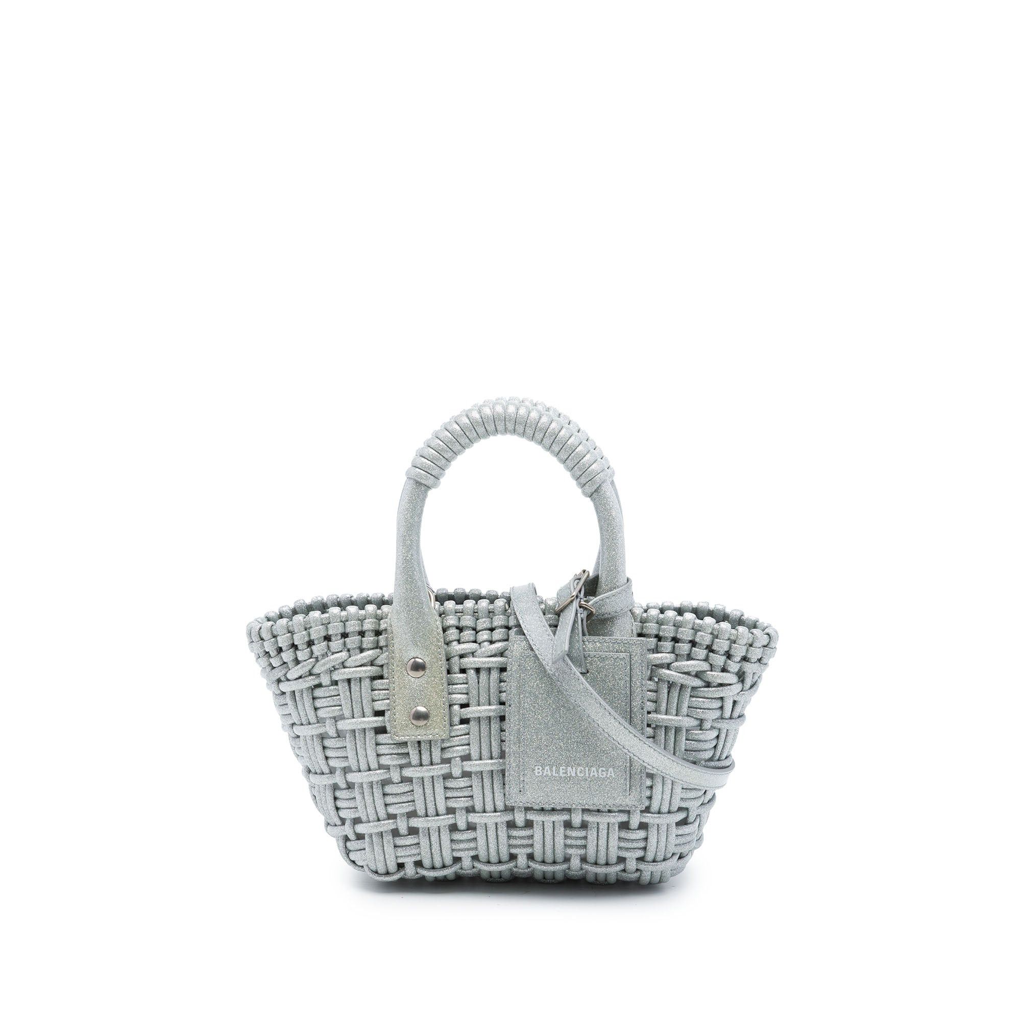 Balenciaga Metallic Faux Leather Bistro Basket Bag XXS Size ONE SIZE - 1 Thumbnail