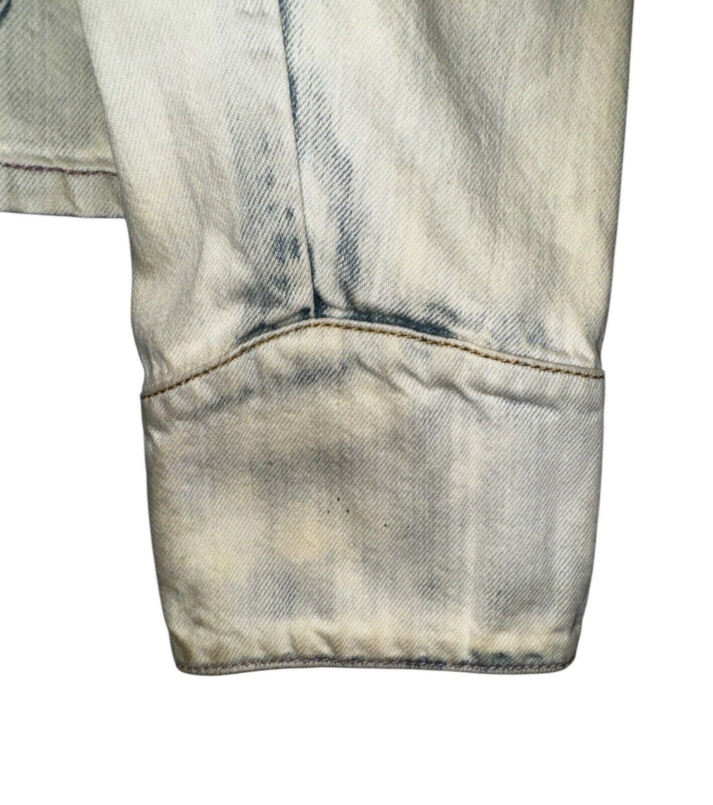Marithe + Francois Girbaud Marithe Francois Girbaud M+FG Denim Jacket White Wash Sz L Size L / US 10 / IT 46 - 6 Thumbnail