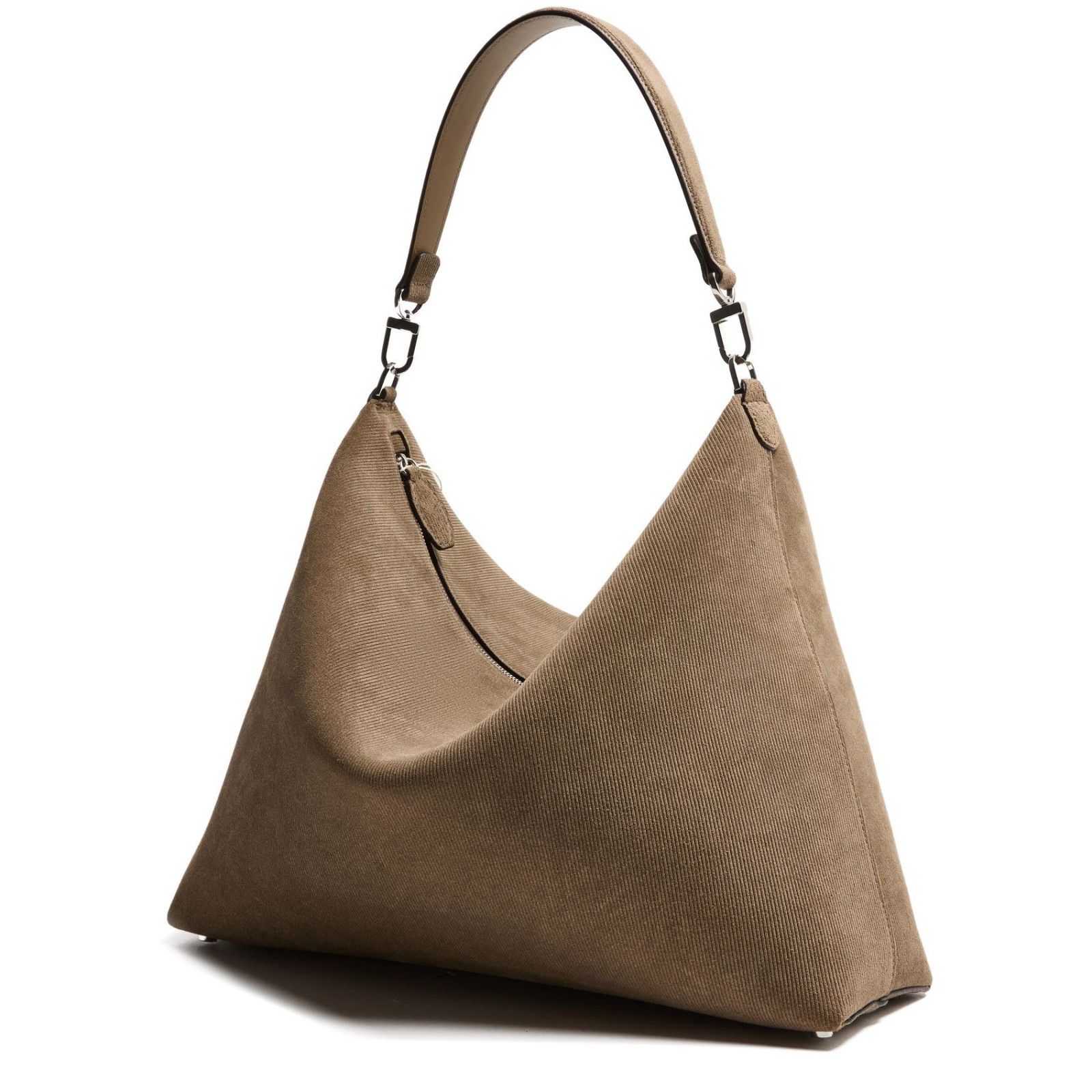 Toteme TOTEME Bevel Medium Dark Taupe Corduroy Shoulder Bag New Size ONE SIZE - 2 Thumbnail