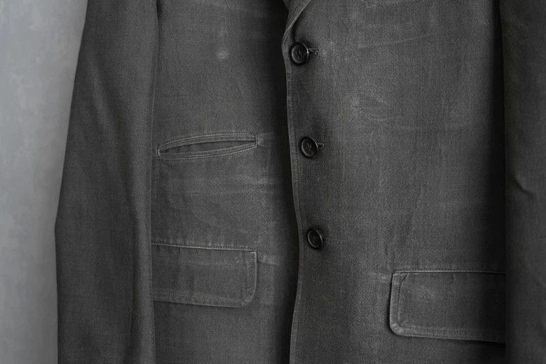 Yohji Yamamoto Yohji Yamamoto Yohji Yamamoto 91SS Gray Silk Jacket Size US M / EU 48-50 / 2 - 5 Thumbnail