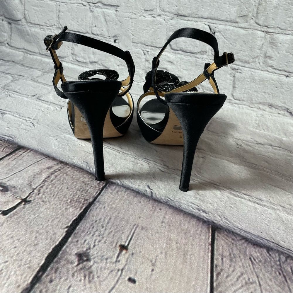 Badgley Mischka Badgley Mischka Xavier Slingback High Heel Black Silver San Size US 8 / IT 38 - 4 Thumbnail