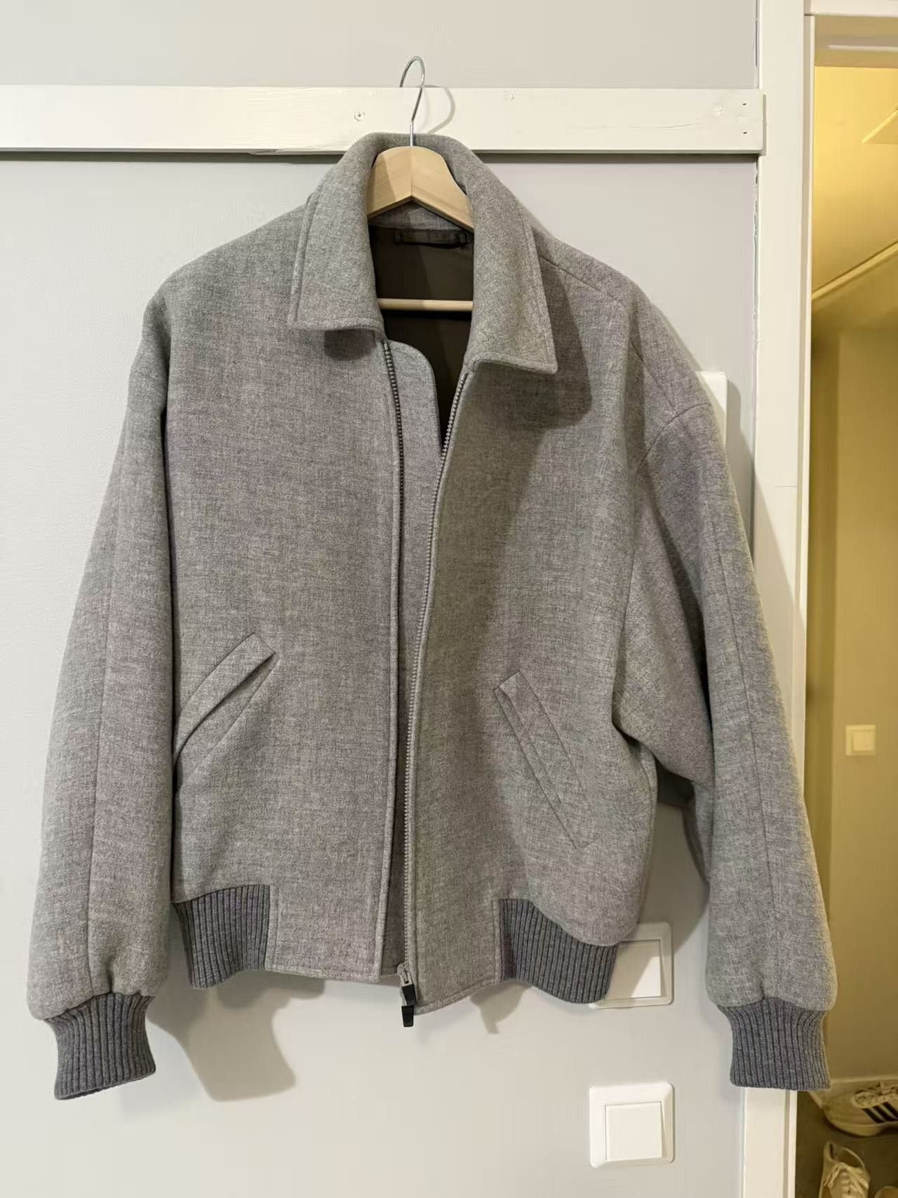 Fear of God zegna wool bomber grey Size US S / EU 44-46 / 1 - 1 Thumbnail