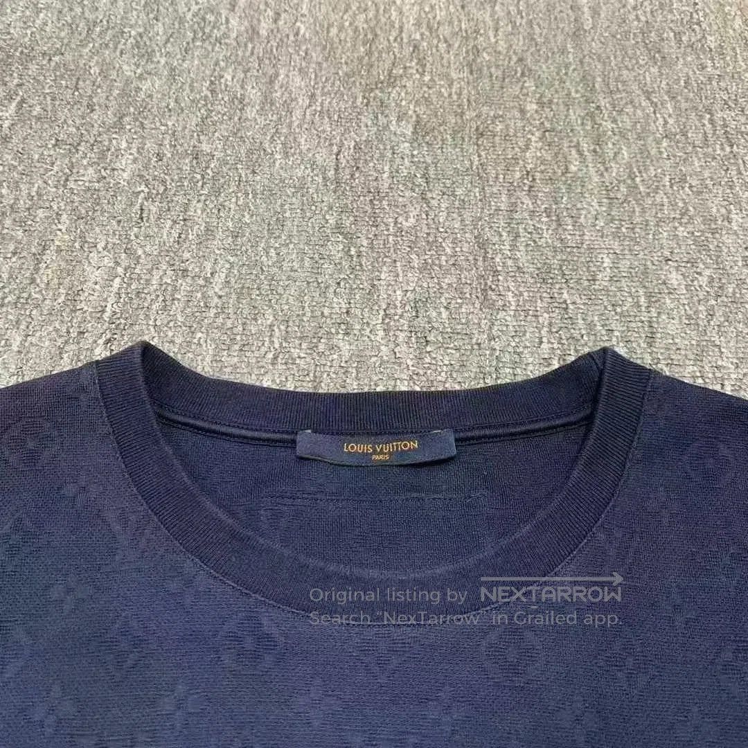 blue ocean pattern short sleeve polo shirt.