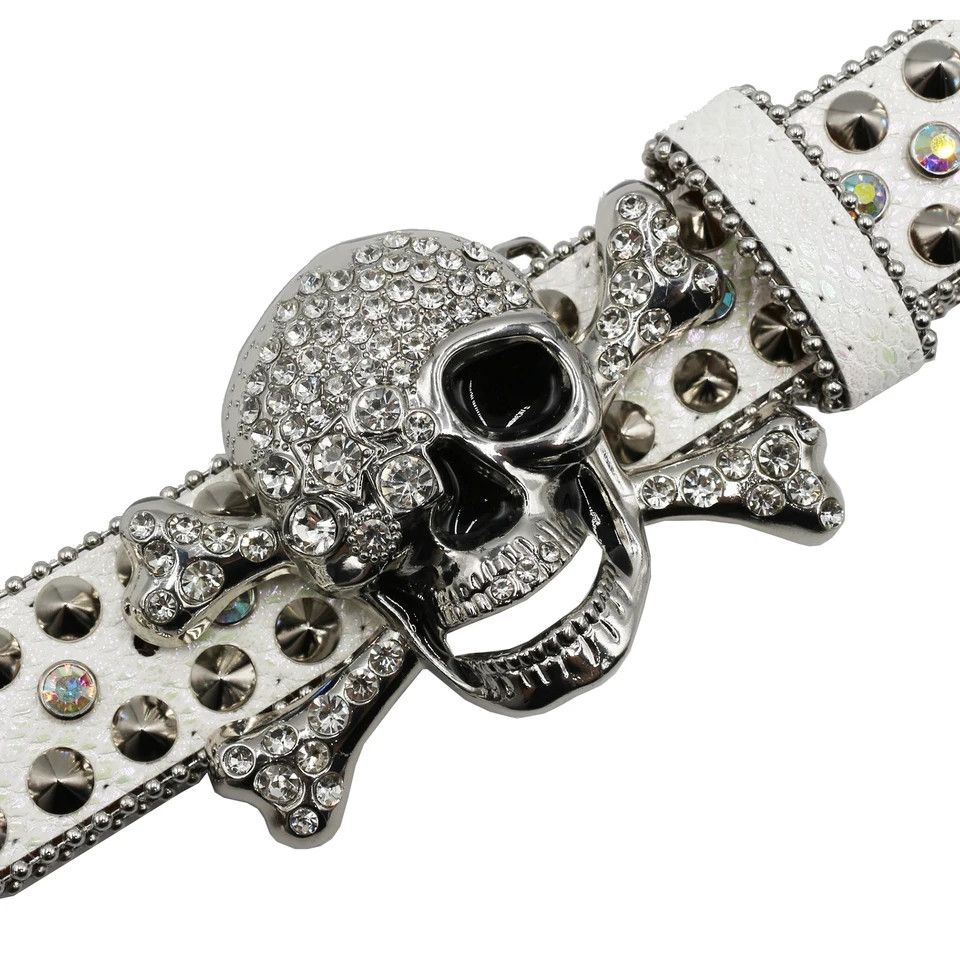 Designer Skull Rhinestone Y2k Belt Size ONE SIZE - 5 Thumbnail