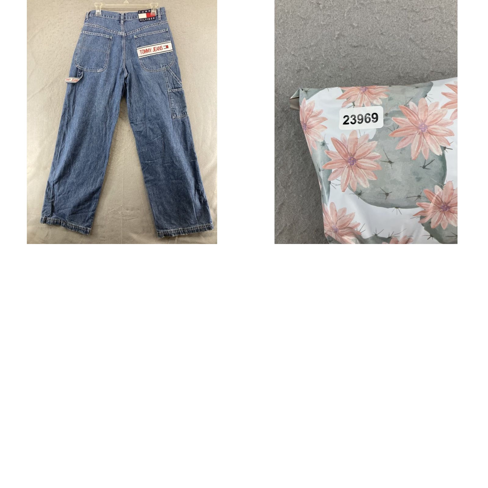 Tommy Hilfiger Vintage Tommy Hilfiger Women's Blue Denim High-Rise Wide Leg Jeans 90s Y2K Hip Hop Size 30" / US 8 / IT 44 - 8 Thumbnail