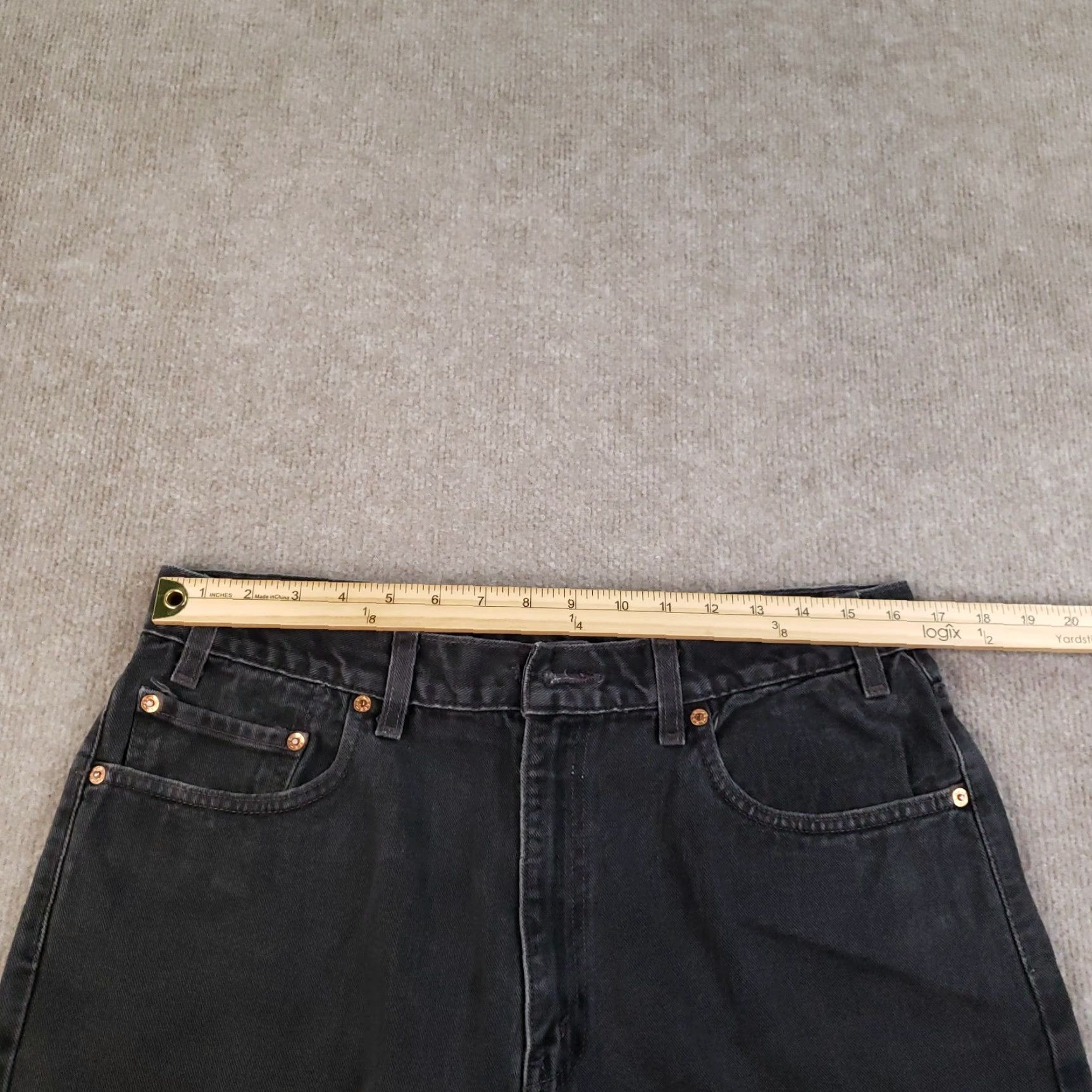 Levi's Levi's 550 Jeans Mens Black Denim 36x30 Relaxed Fit Straight Leg (34x28 Actual) Size US 36 / EU 52 - 5 Thumbnail