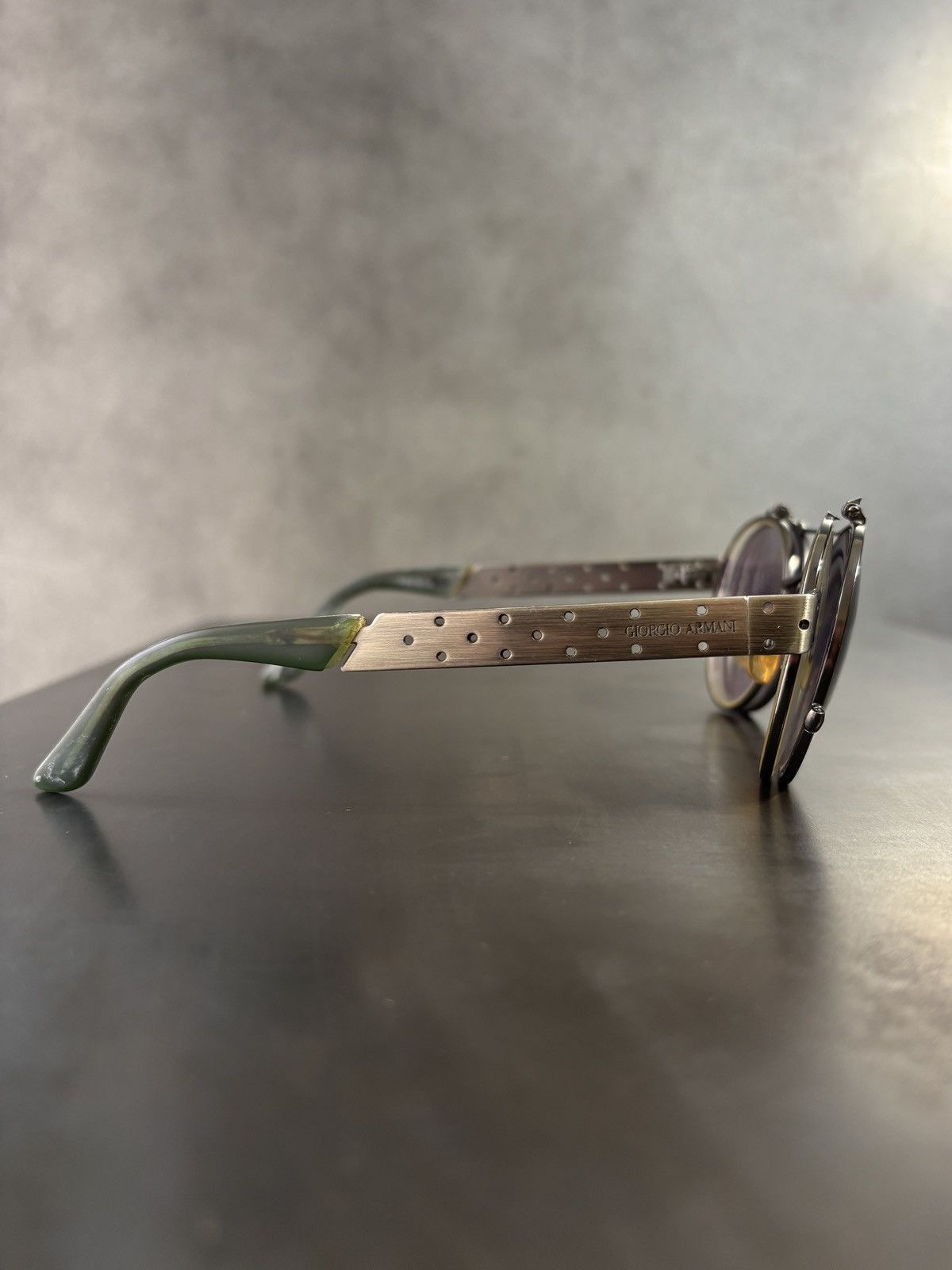 Giorgio Armani Vintage Giorgio Armani Sunglasses Frames Flip Up Glasses 657 Size ONE SIZE - 20 Thumbnail