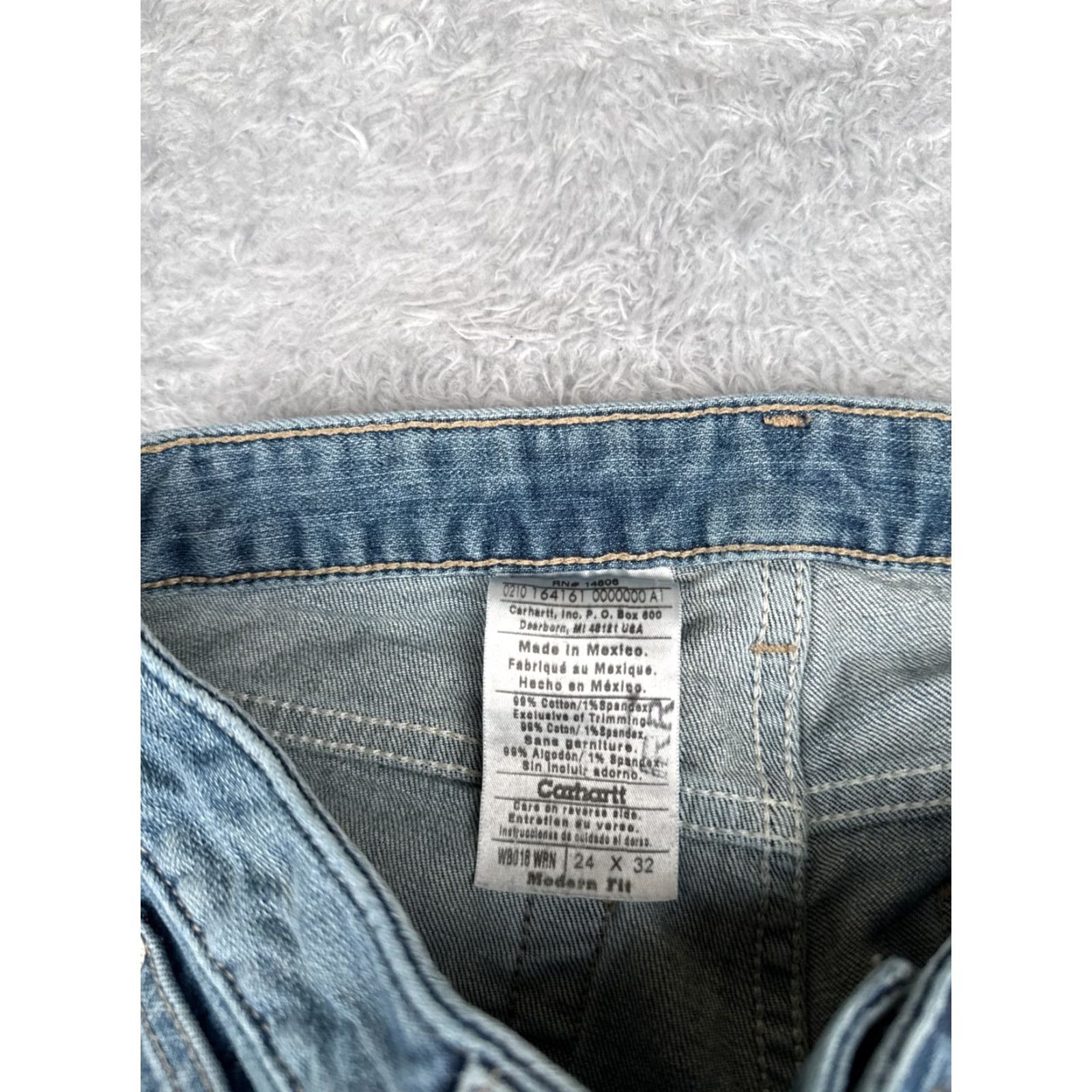 Carhartt Carhartt Jeans Women Blue Denim 24x32 Straight Leg Low Modern Fit Cotton Size 42" / US 20 - 6 Thumbnail