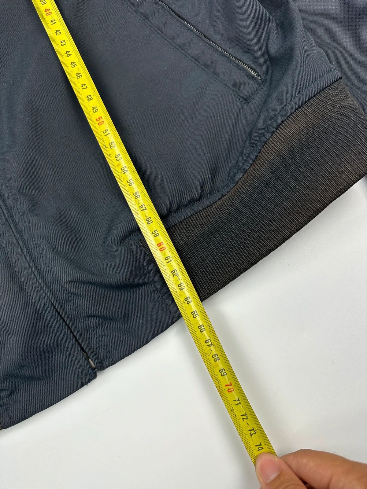 Gucci Gucci 00’s Navy Blue Leather Insert Bomber Jacket Size US M / EU 48-50 / 2 - 13 Thumbnail