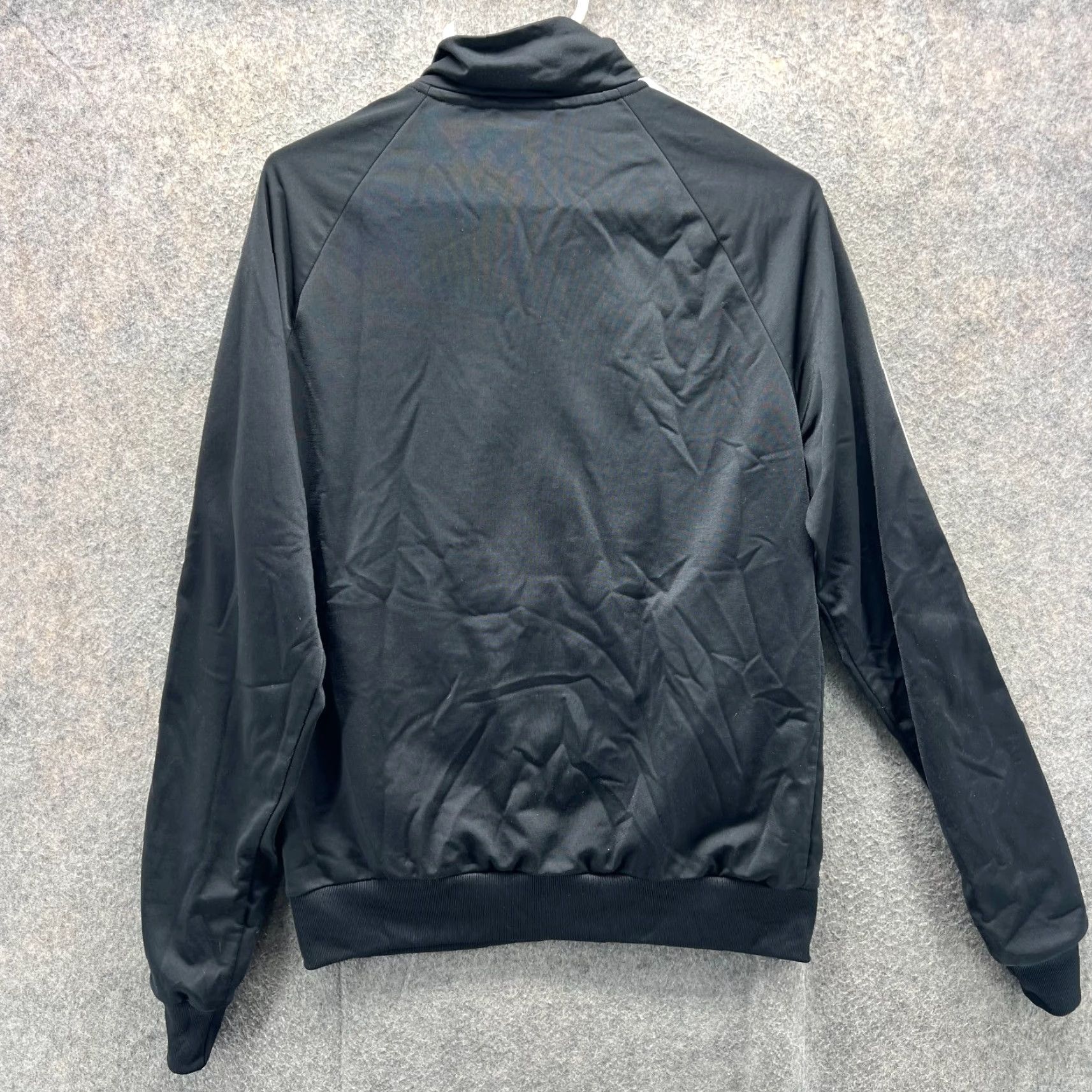 Adidas VINTAGE adidas Track Jacket Mens Medium Black Zip Up 3 Stripe Retro Trefoil Firebird Size US M / EU 48-50 / 2 - 2 Thumbnail