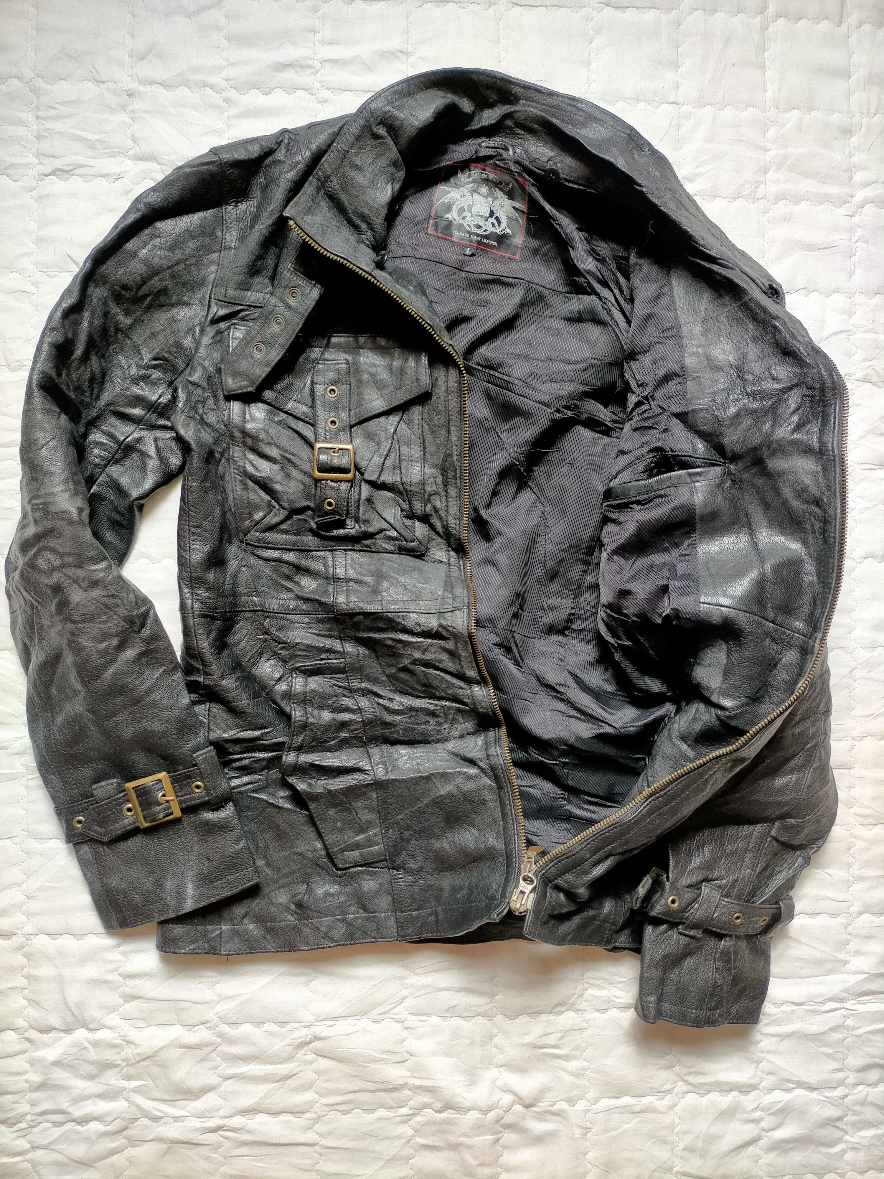 Tornado Mart Tornado Mart Japan Leather Rider Jacket Size US L / EU 52-54 / 3 - 11 Thumbnail