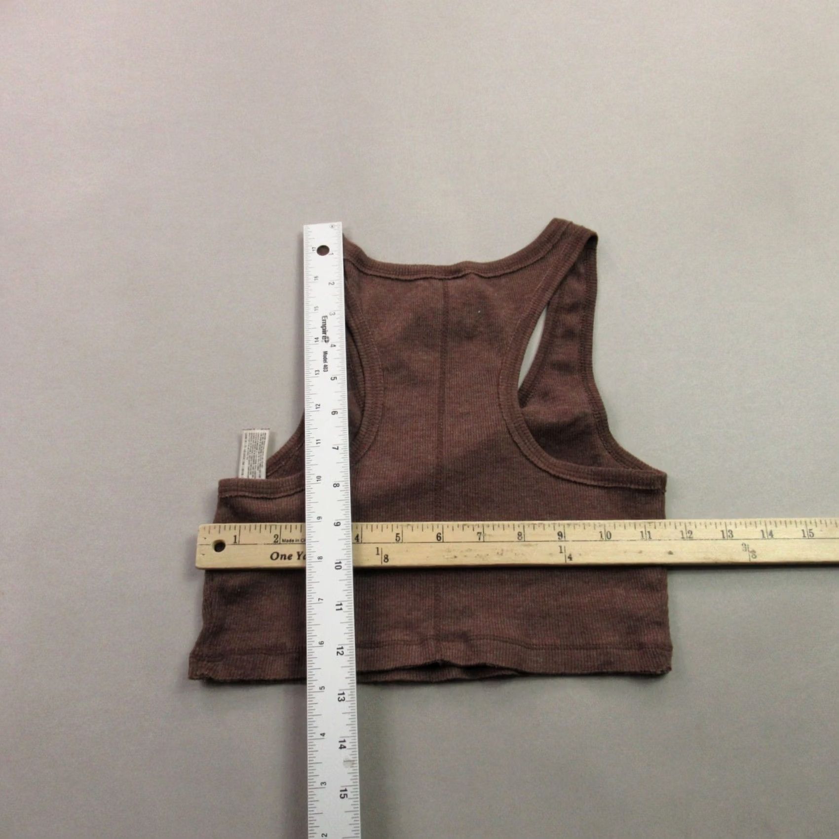 Free People Free People Shirt Womens XS Sleeveless Crew Neck Brown Pullover Lightweight Regular Cotton Blend Tank Top Size XS / US 0-2 / IT 36-38 - 7 Thumbnail