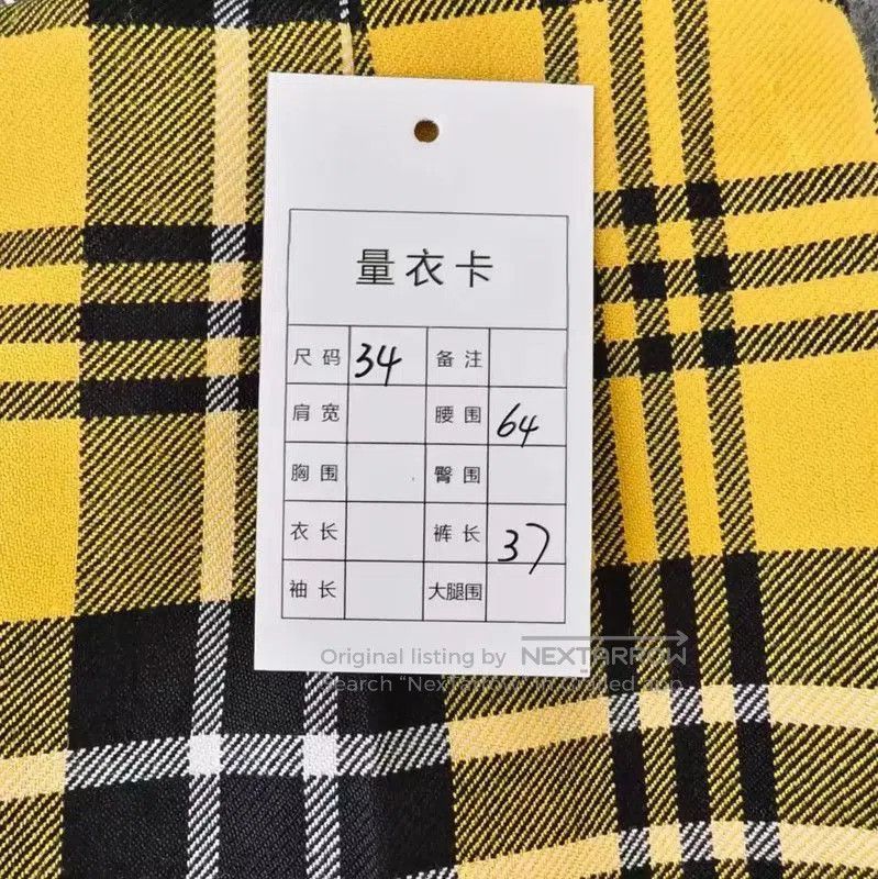Dior Dior Yellow Wool Checkered Women's Shorts . Size 22" - 5 Thumbnail