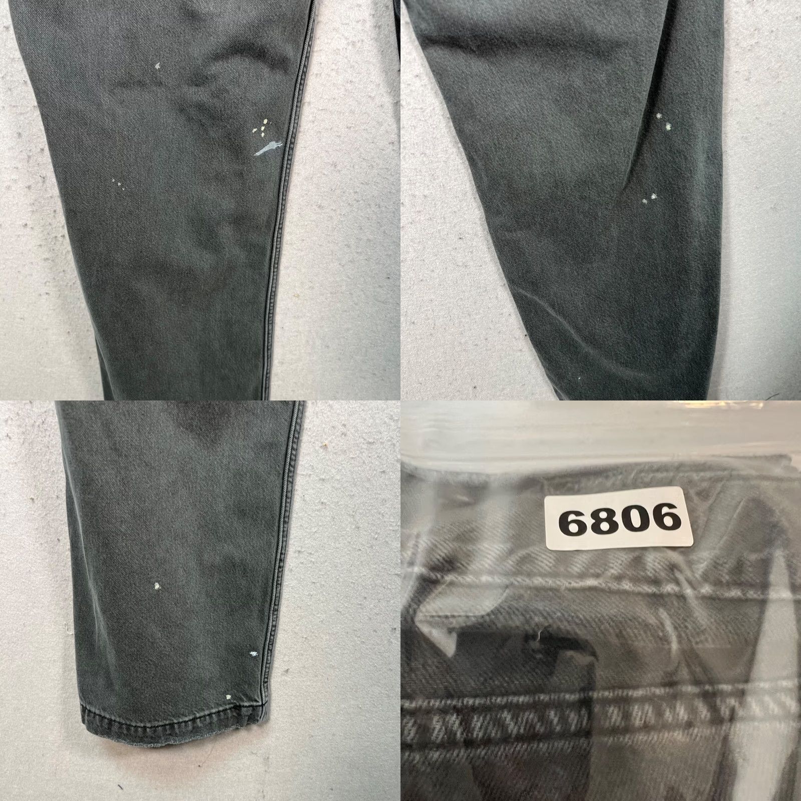 Abercrombie & Fitch Abercrombie & Fitch Mens Jeans 32 x 32 Gray Distressed Paint Splatter Baggy Straight Cotton Blend Mid Rise 32 Inseam Size US 32 / EU 48 - 10 Thumbnail