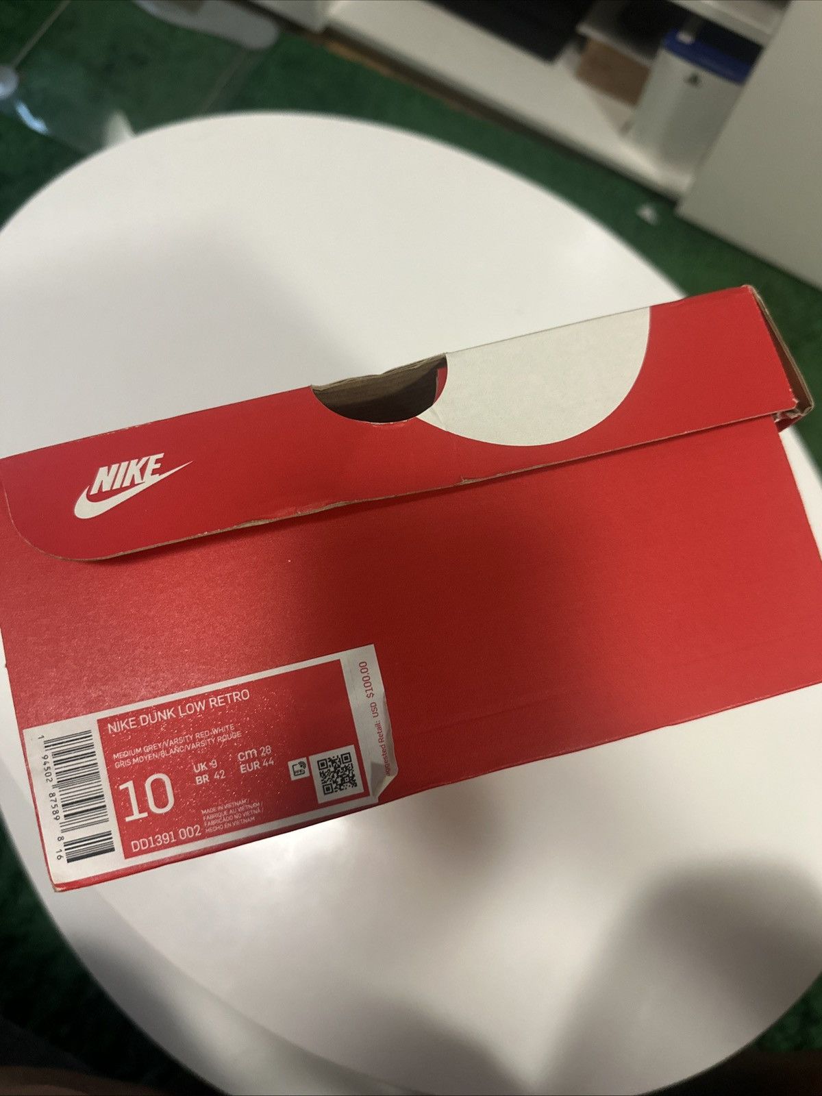 Nike Men Nike Dunk Low Retro Varsity Red Grey UNLV 10 DD1391 002 Size US 10 / EU 43 - 9 Thumbnail