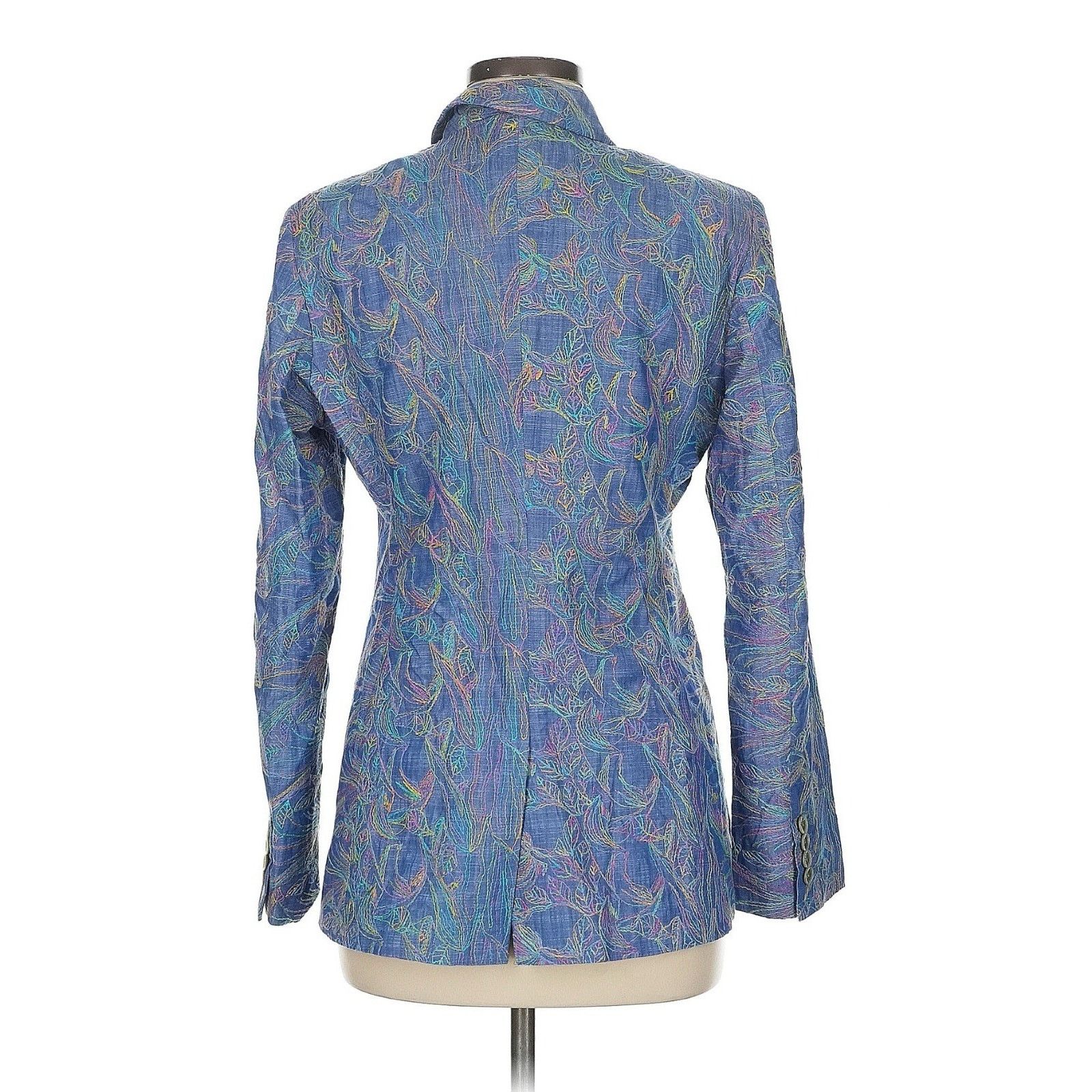 Robert Graham Robert Graham Jacket Penelope Woven Textured Blue Classic 6 Size M / US 6-8 / IT 42-44 - 2 Thumbnail