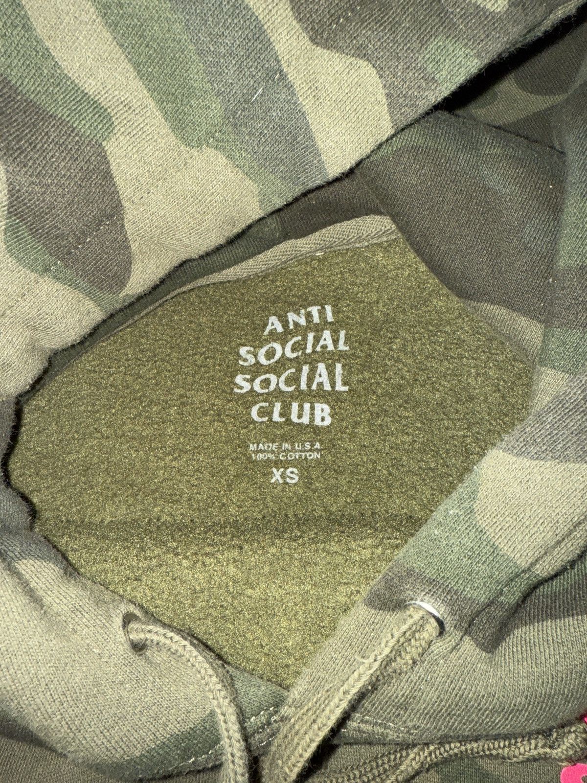 Anti Social Social Club Anti Social Social Club Camo Pink Lettering Hoodie Size US XS / EU 42 / 0 - 7 Thumbnail