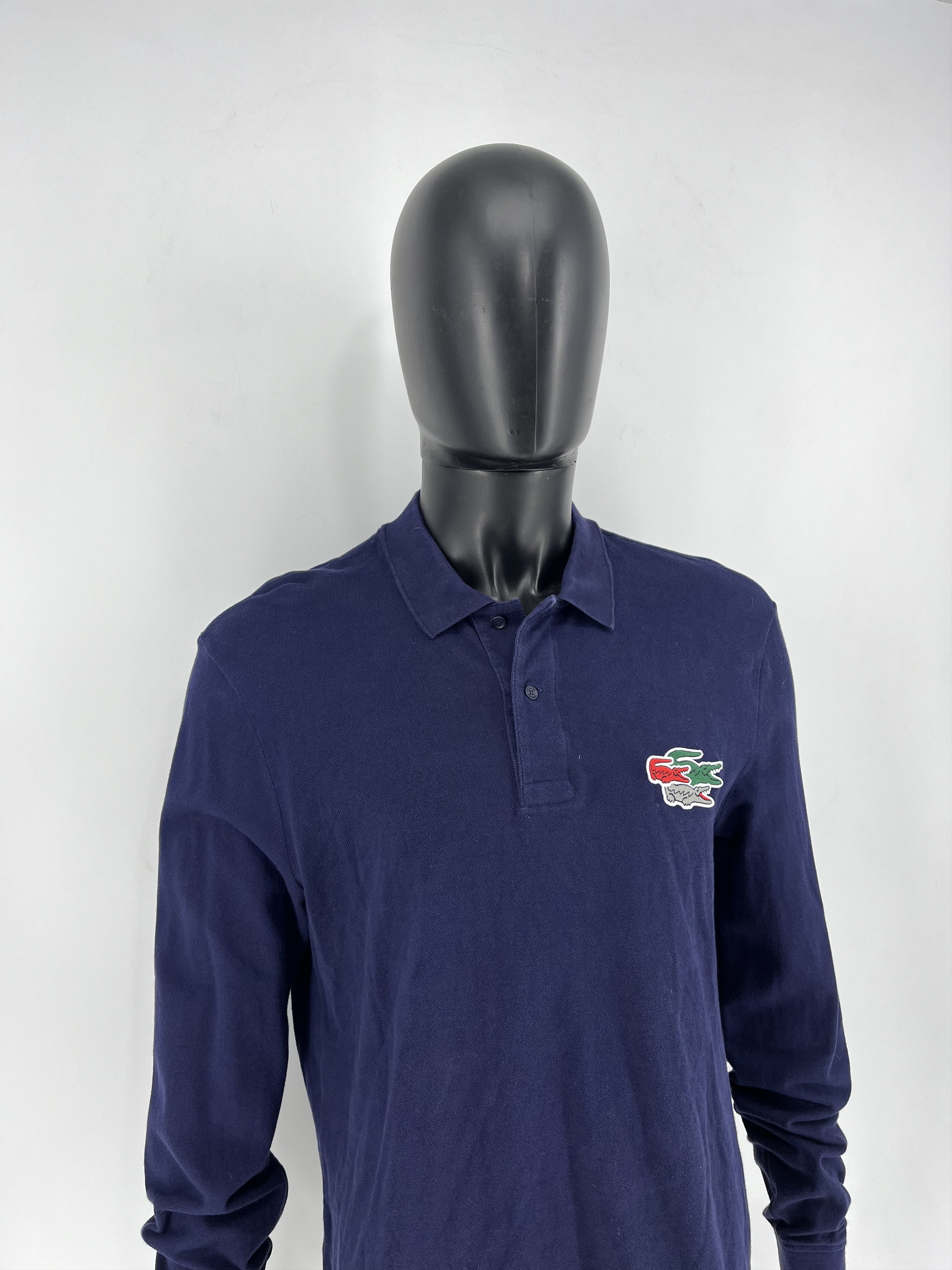 Lacoste × Vintage Lacoste Men's Long Sleeve Holiday Croc Regular Fit Polo Size US L / EU 52-54 / 3 - 3 Thumbnail