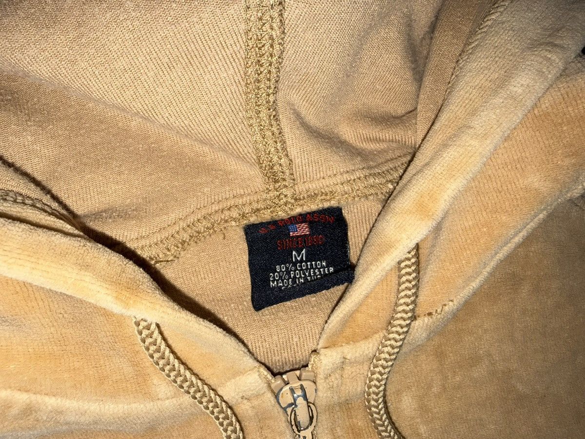 Polo Ralph Lauren Polo Ralph Lauren Assassin Velour Zip Hoodie Pink Sz Medium Size M / US 6-8 / IT 42-44 - 3 Thumbnail