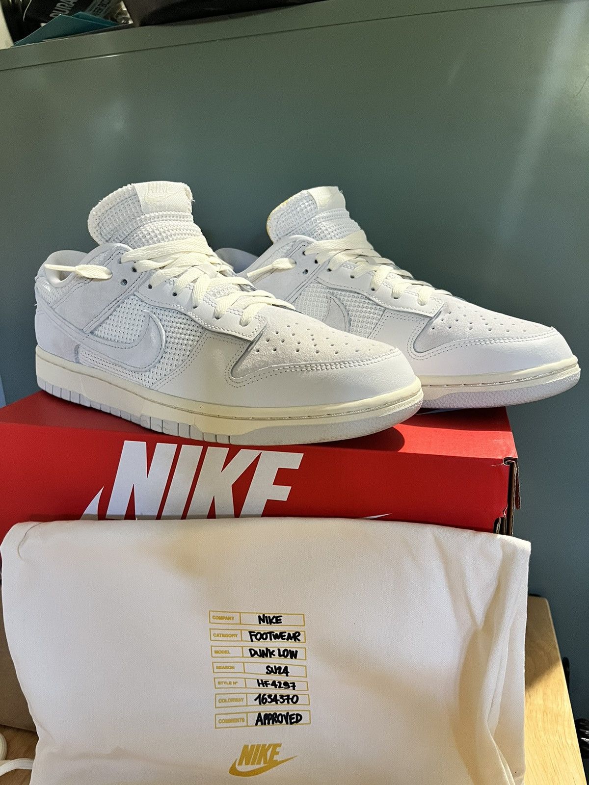 Nike 2024 Nike Dunk Low Sail Grey/White M11.5 Size US 11.5 / EU 44-45 - 6 Thumbnail