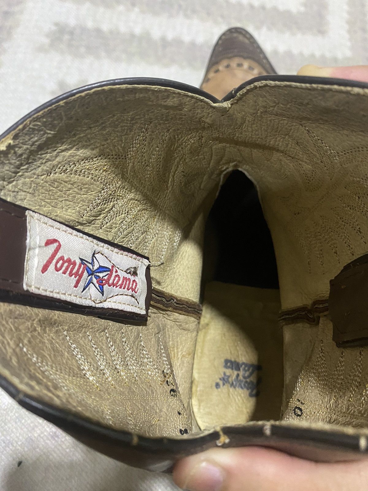 Tony Lama × Vintage 🇲🇽 Vtg 80’s Tony Lama Elephant Cowboy Western Boots Size US 12 / EU 45 - 9 Thumbnail