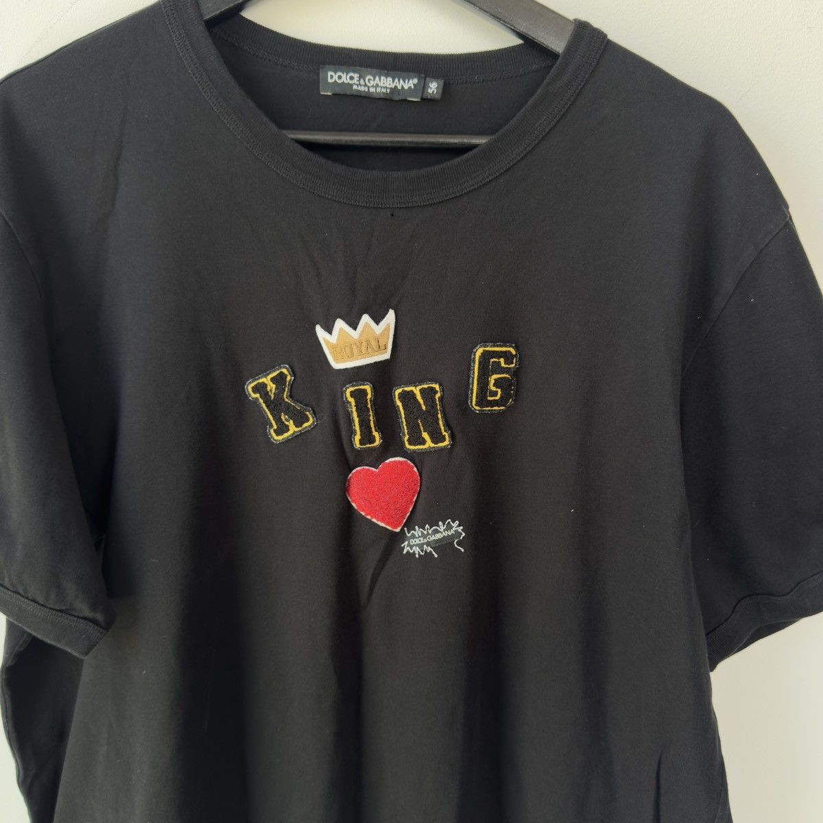Dolce & Gabbana Dolce & Gabbana King heart black t-shirt Size US XL / EU 56 / 4 - 3 Thumbnail