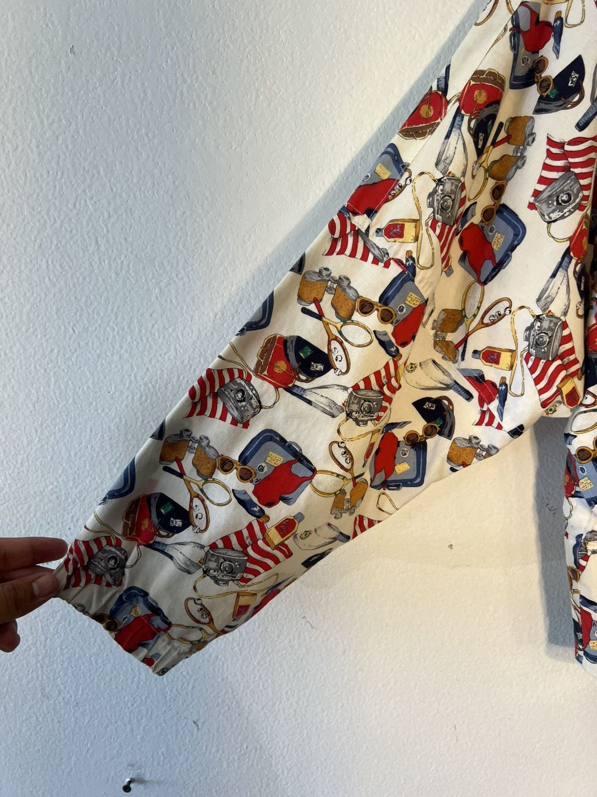 Vintage White vintage 90s American flag zip-up Size US XS / EU 42 / 0 - 10 Thumbnail
