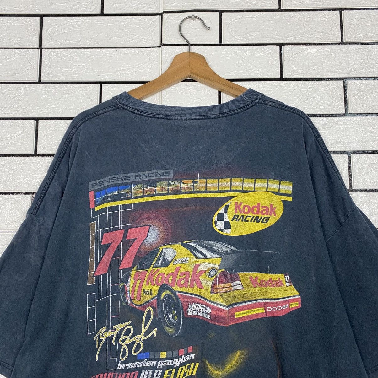 Vintage 📌Vintage Trashed Distressed T-Shirt Kodak Racing Big Logo Size US XXL / EU 58 / 5 - 11 Thumbnail