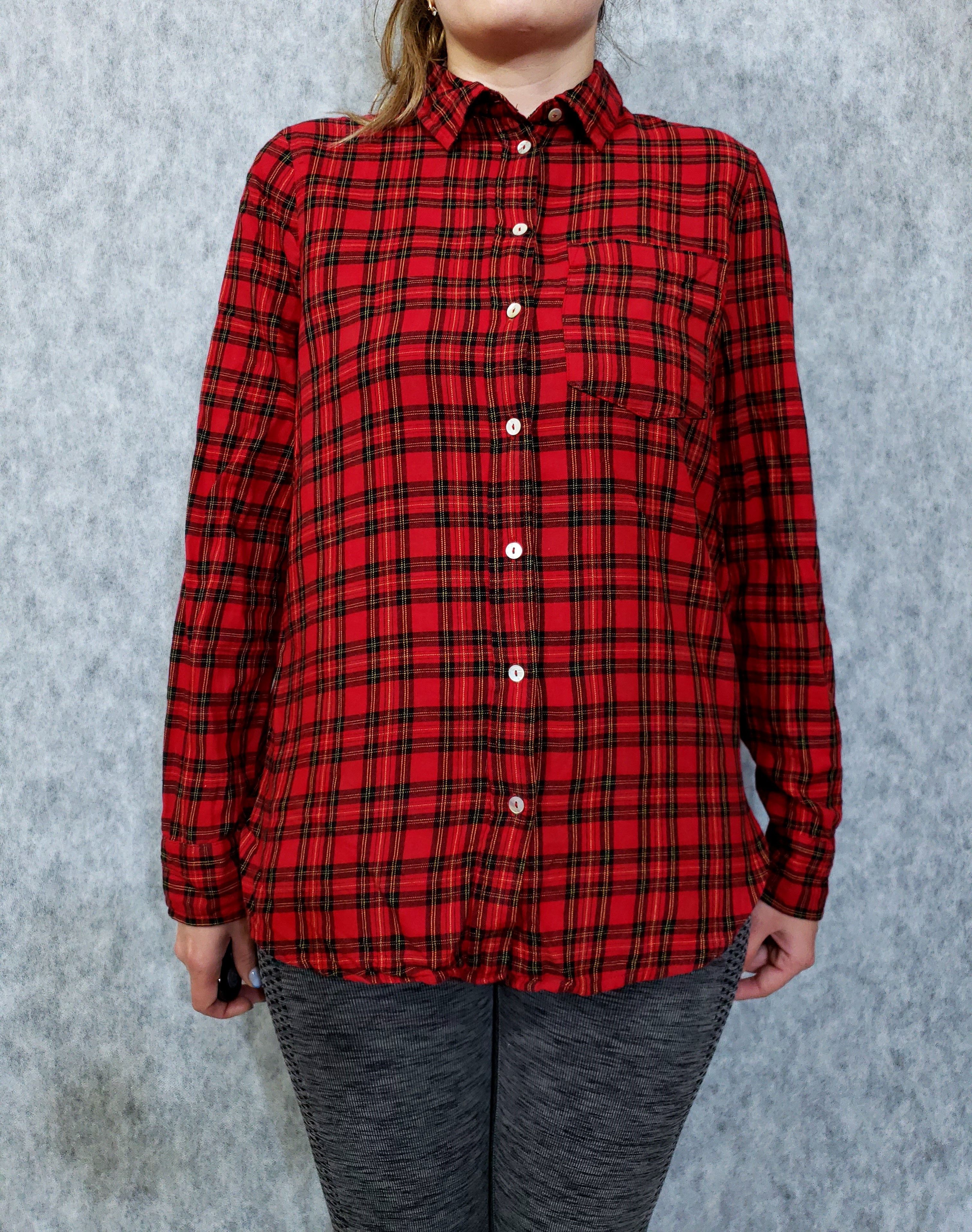 H&M H&M Checkered coton Long Sleeve Collared Top Shirt Size M / US 6-8 / IT 42-44 - 1 Thumbnail