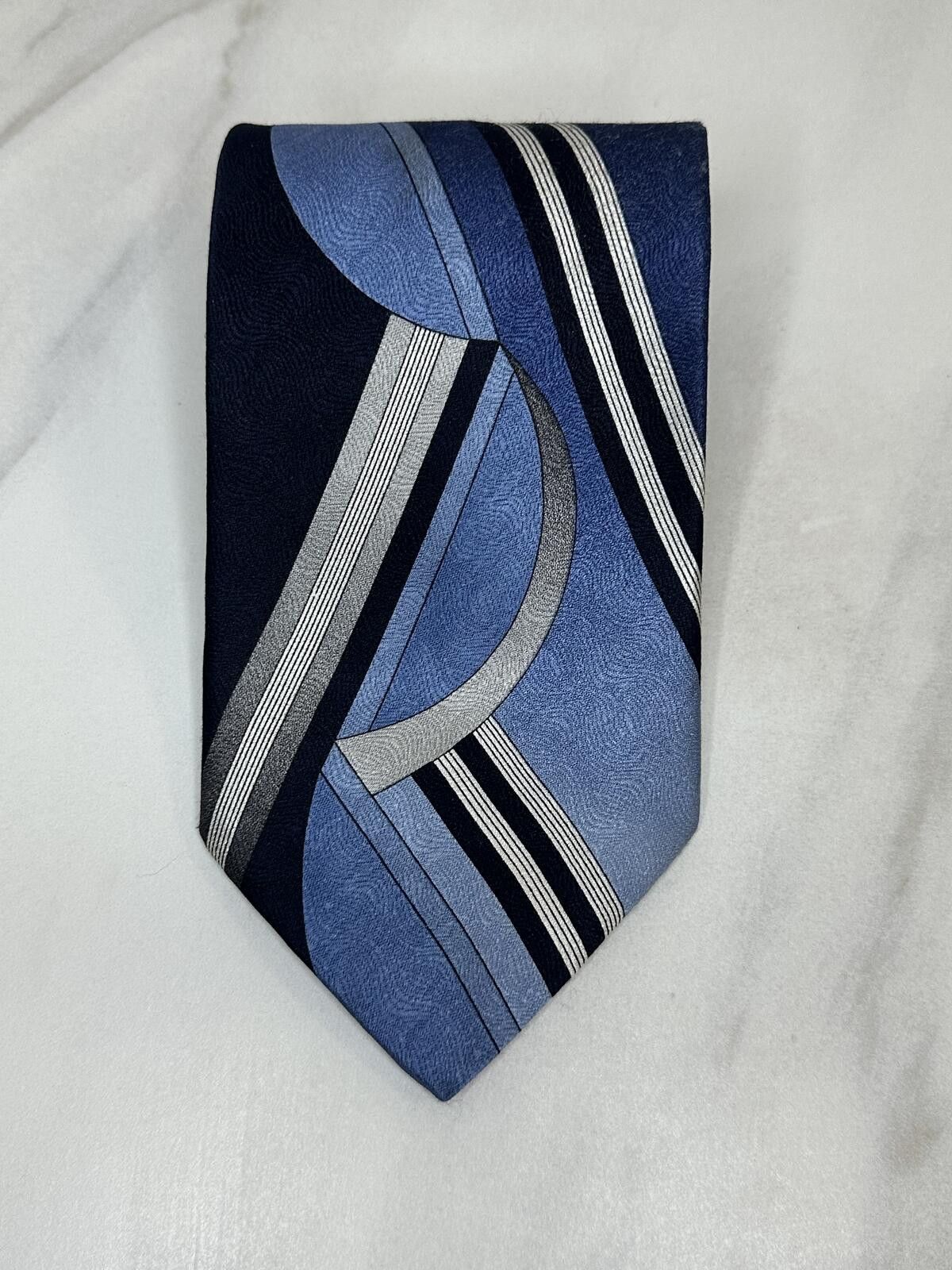 Burberry Vintage Burberrys London silk tie black/brown/gold geometric Size ONE SIZE - 5 Thumbnail