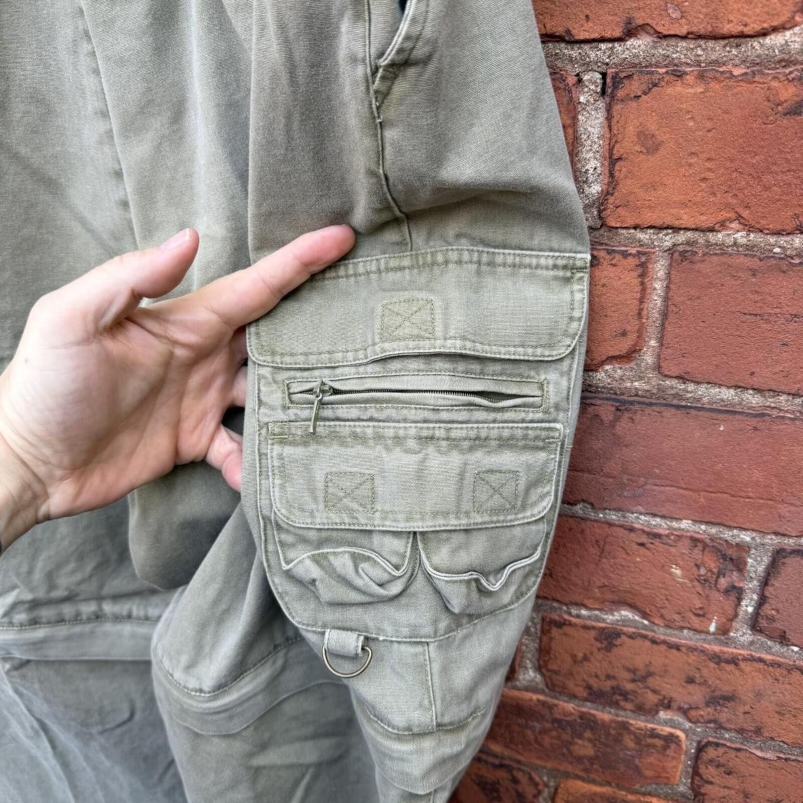 Other Vintage red head zip off summer cargo pants 00s 34-36x30 Size US 34 / EU 50 - 7 Thumbnail