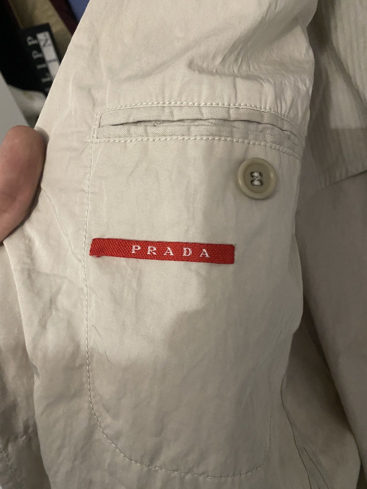 Prada Vintage Luxury beige Prada blazer with Small logo on sleeve Size 52R - 5 Thumbnail