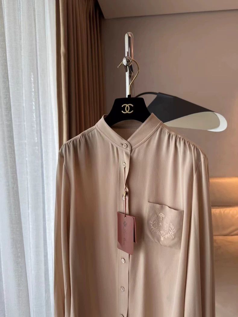 Loro Piana LORO PIANA Embroidered silk shirt Size S / US 4 / IT 40 - 3 Thumbnail