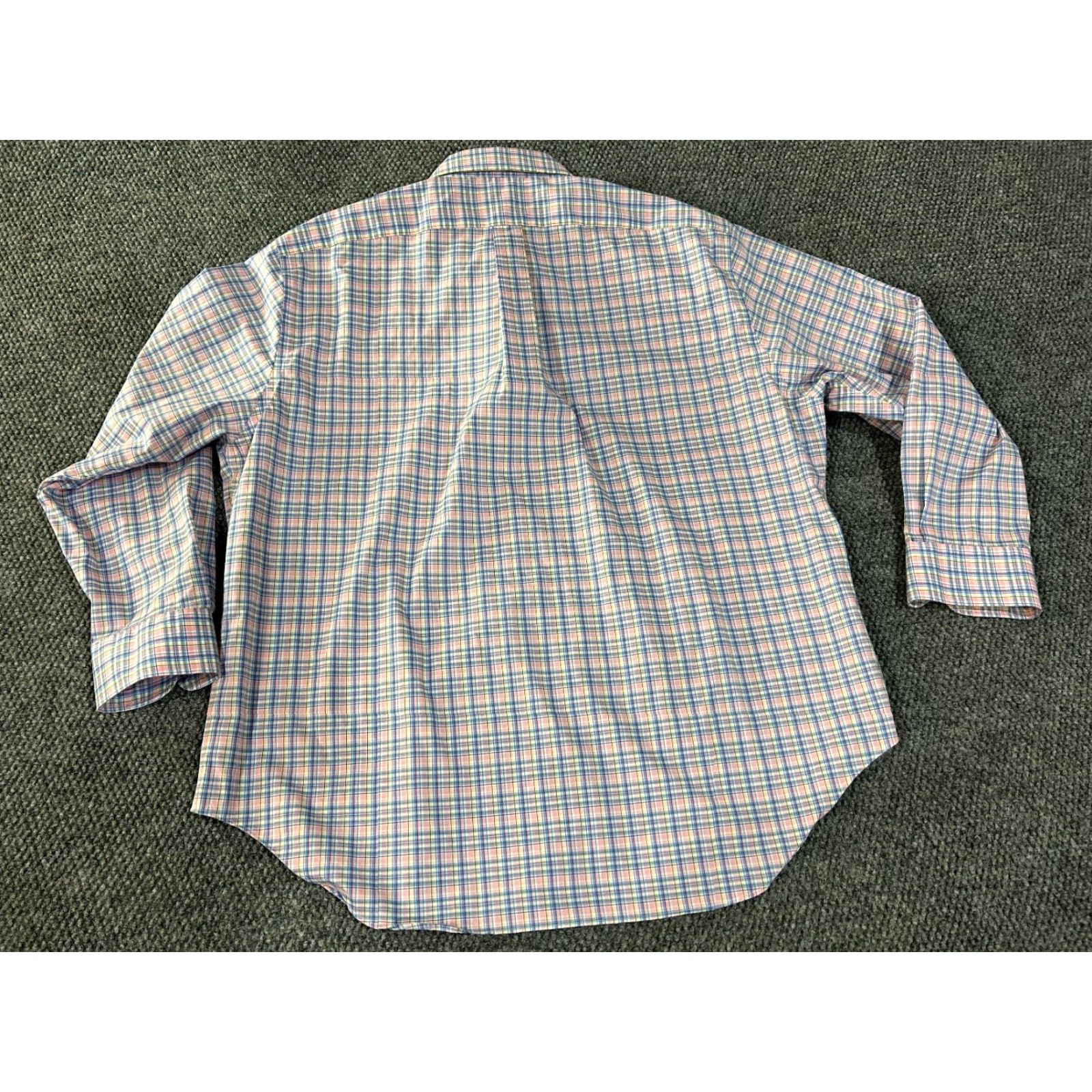 Ralph Lauren Lauren Ralph Lauren Dress Shirt Mens 18 34 35 Pink Blue Plaid Classic Fit Shirt Mens 18 Pink Plaid Classic Fit Size 48R - 5 Thumbnail