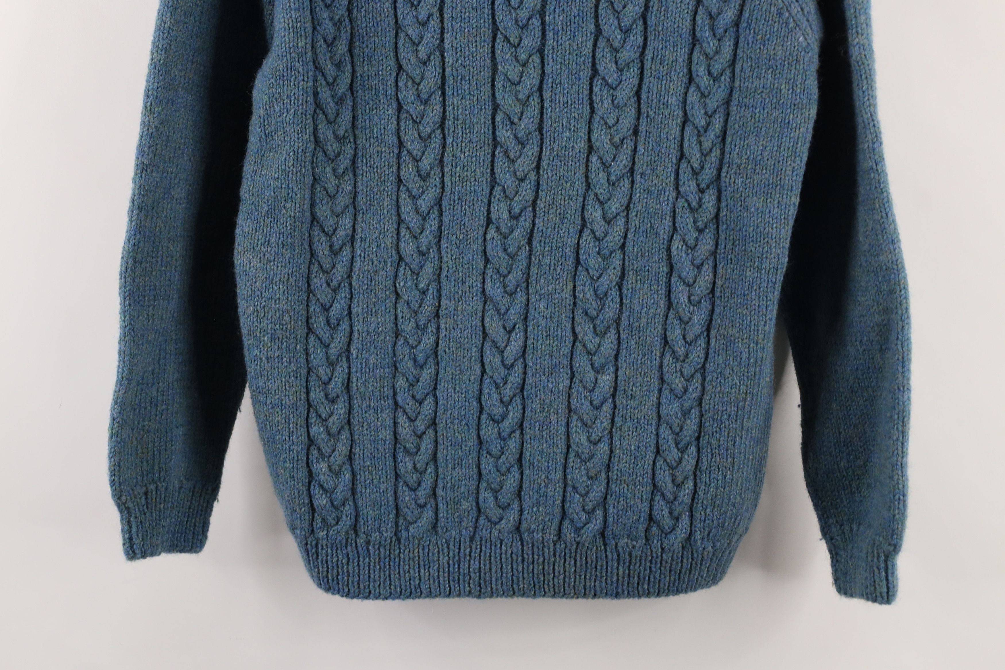Vintage Vintage 50s 60s Streetwear Wool Blend Cable Knit Sweater Size M / US 6-8 / IT 42-44 - 3 Thumbnail