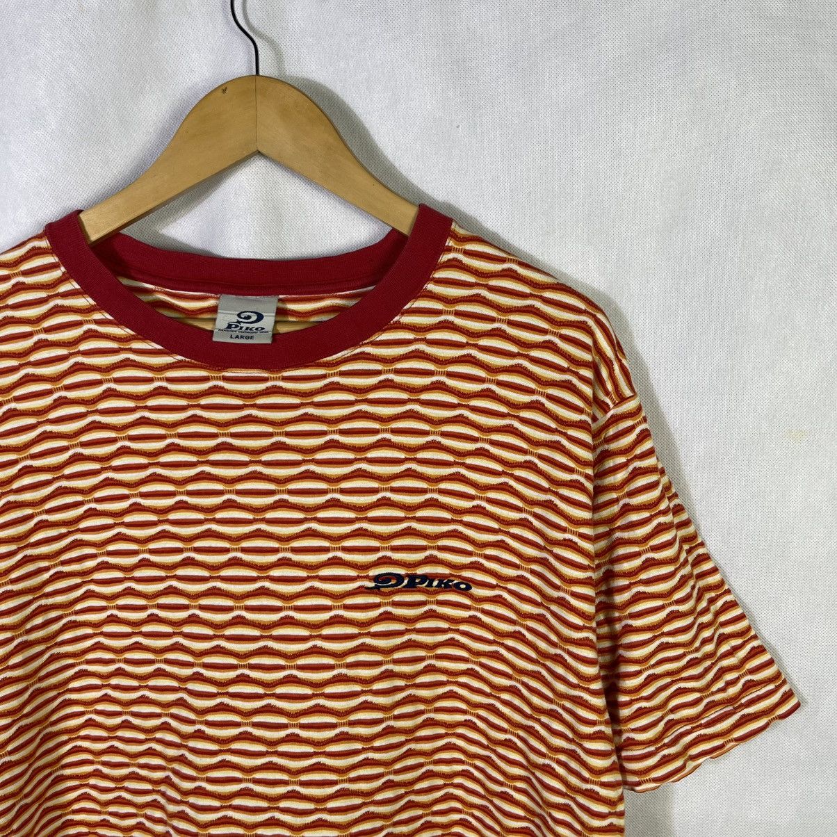 Vintage Vintage 90s Piko TomTom Stripes Jacquard Surf Skate Tshirt Size US L / EU 52-54 / 3 - 3 Thumbnail
