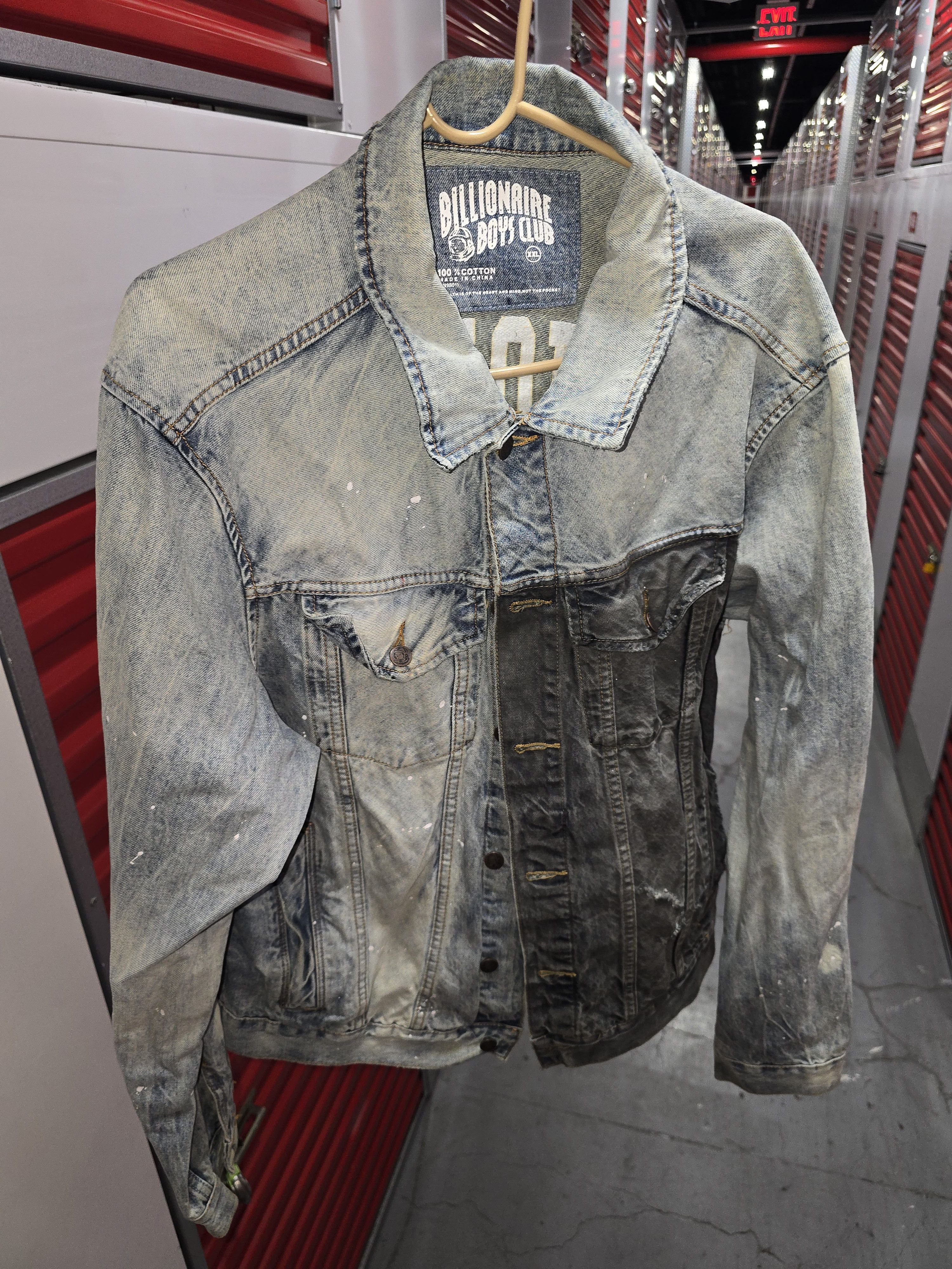 Billionaire Boys Club Distressed & Small Paint speckled Denim Jacket Size US XXL / EU 58 / 5 - 1 Thumbnail