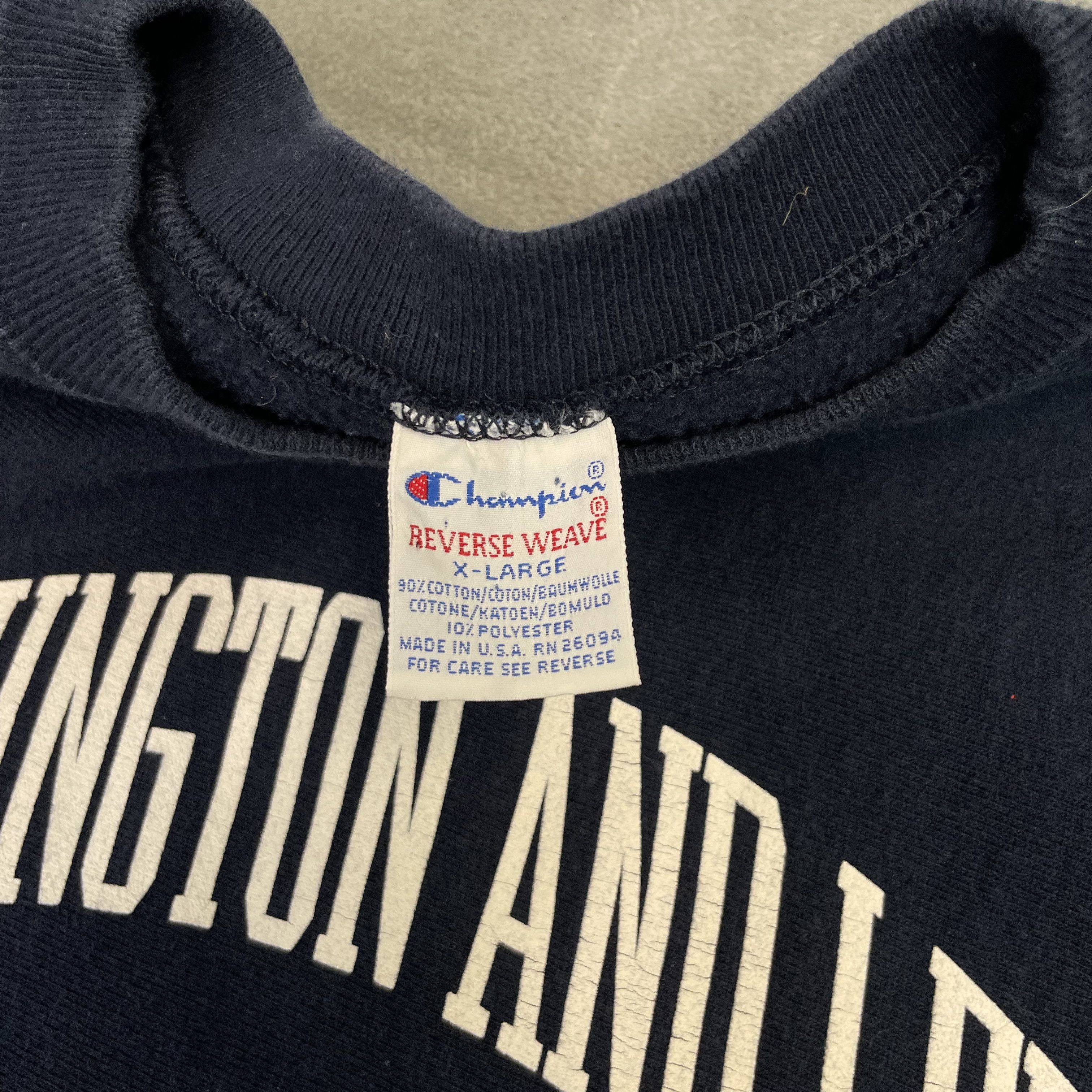 Champion × Vintage VTG 90s Washington & Lee University Champion Reverse Weave Size US XL / EU 56 / 4 - 3 Thumbnail