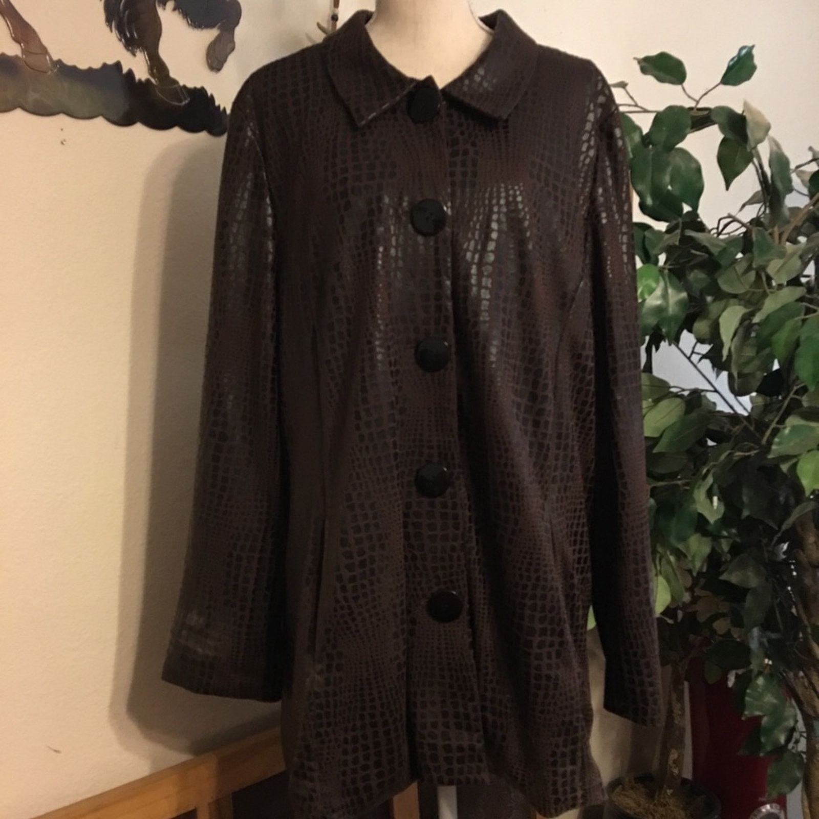 Other Effortless Style leather look coat NWOT XL Size XL / US 12-14 / IT 48-50 - 1 Thumbnail