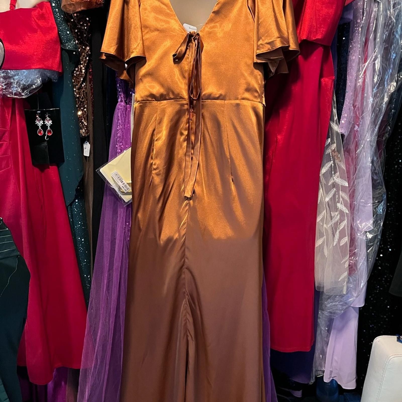 Other Elegant Brown Evening Gown Size L / US 10 / IT 46 - 4 Thumbnail